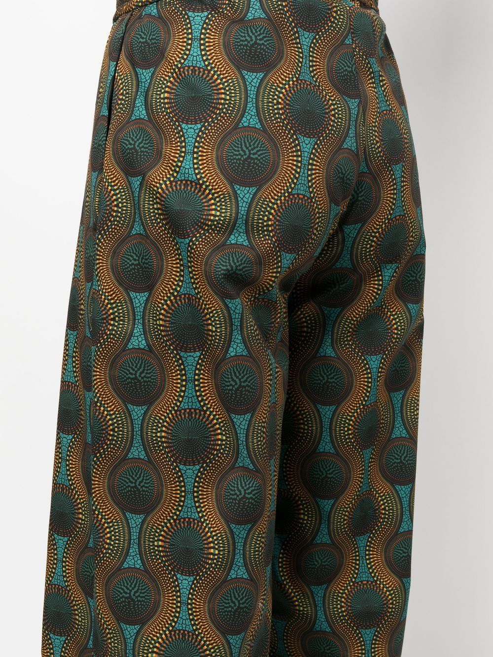 Ozwald Boateng Elastic waist printed cotton trousers