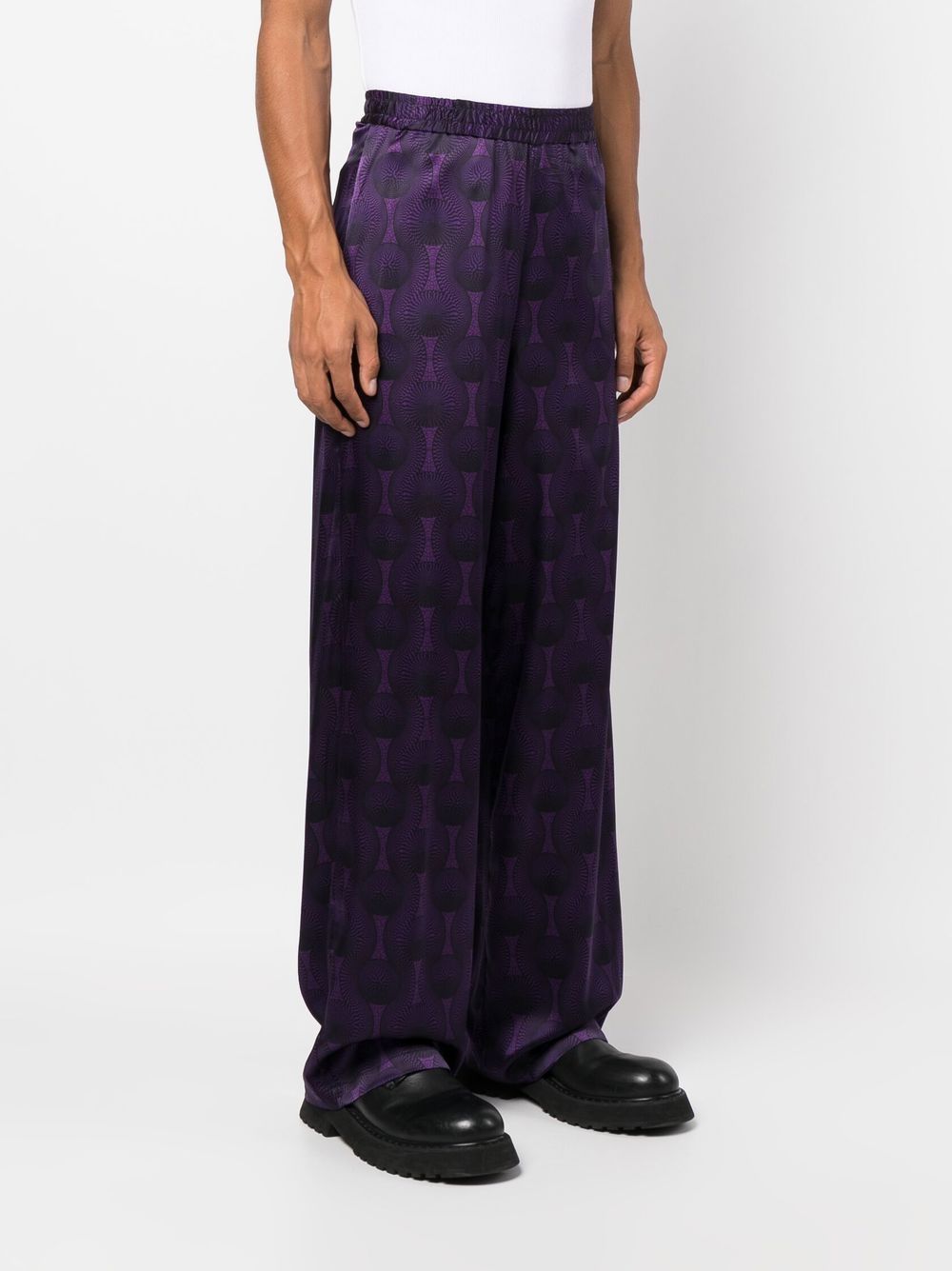 Ozwald Boateng Elastic waist printed silk trousers