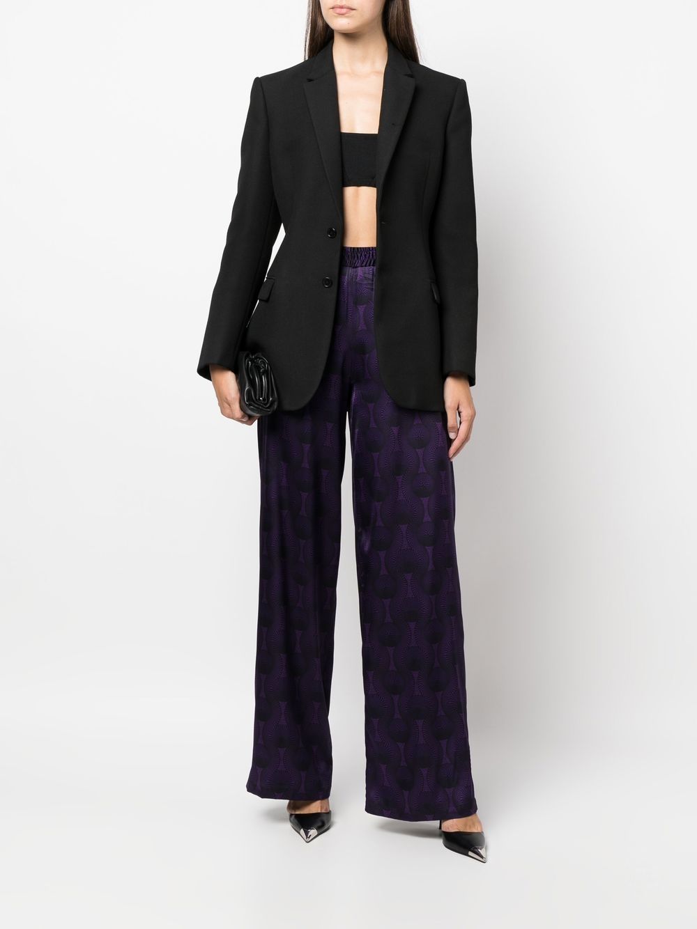 Ozwald Boateng Elastic waist printed silk trousers