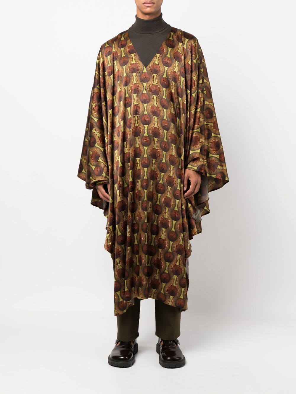 Ozwald Boateng Printed silk kaftan