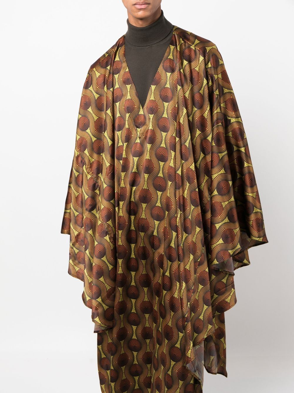 Ozwald Boateng Printed silk kaftan