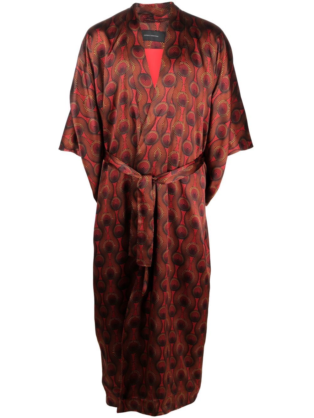 Ozwald Boateng Printed silk long kimono