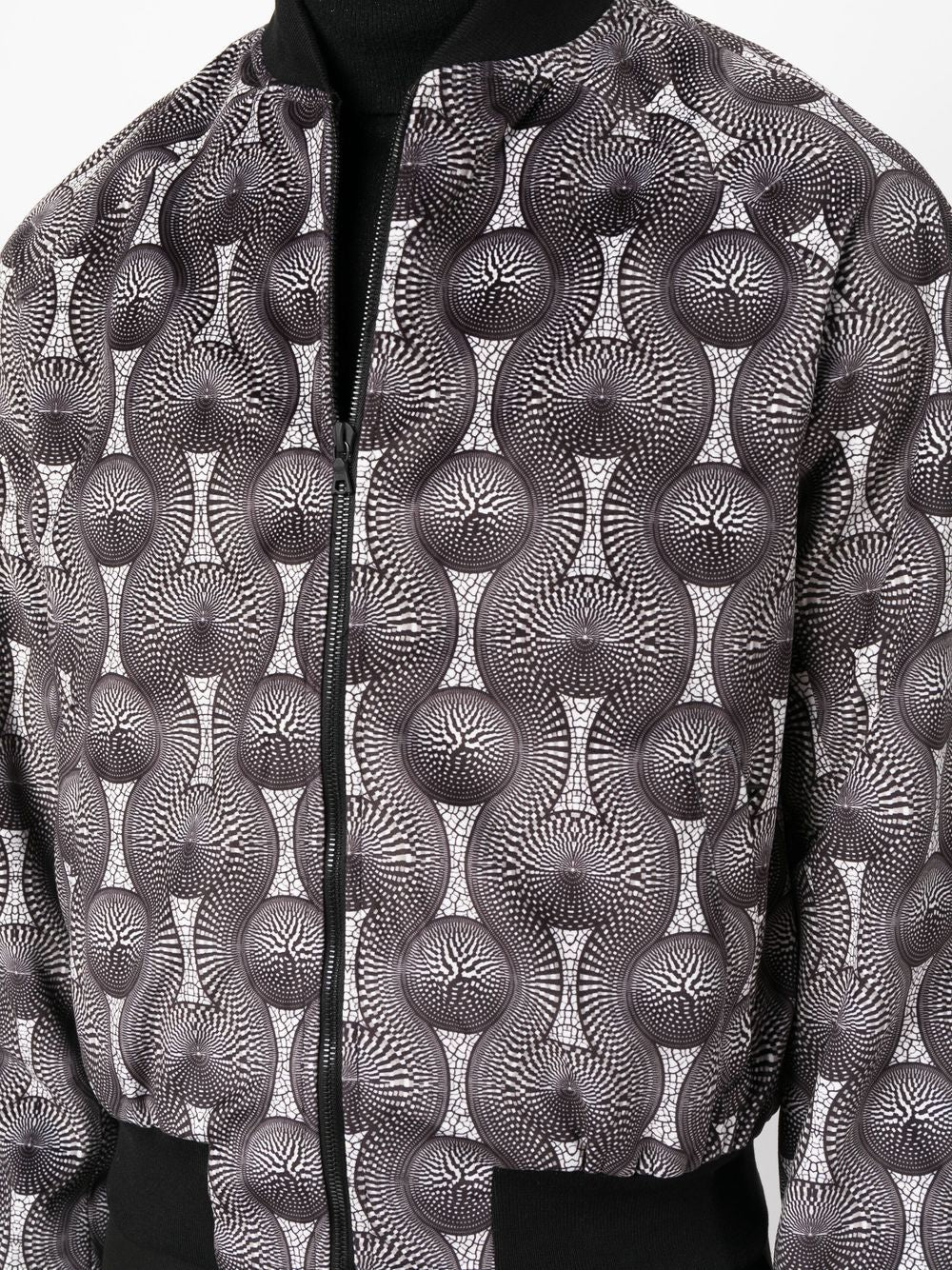 Ozwald Boateng Printed velvet bomber jacket