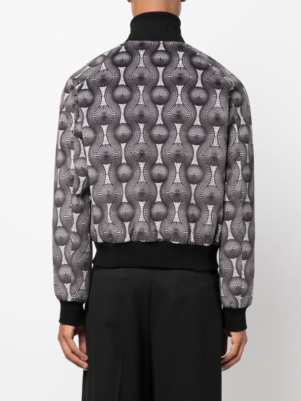 Ozwald Boateng Printed velvet bomber jacket