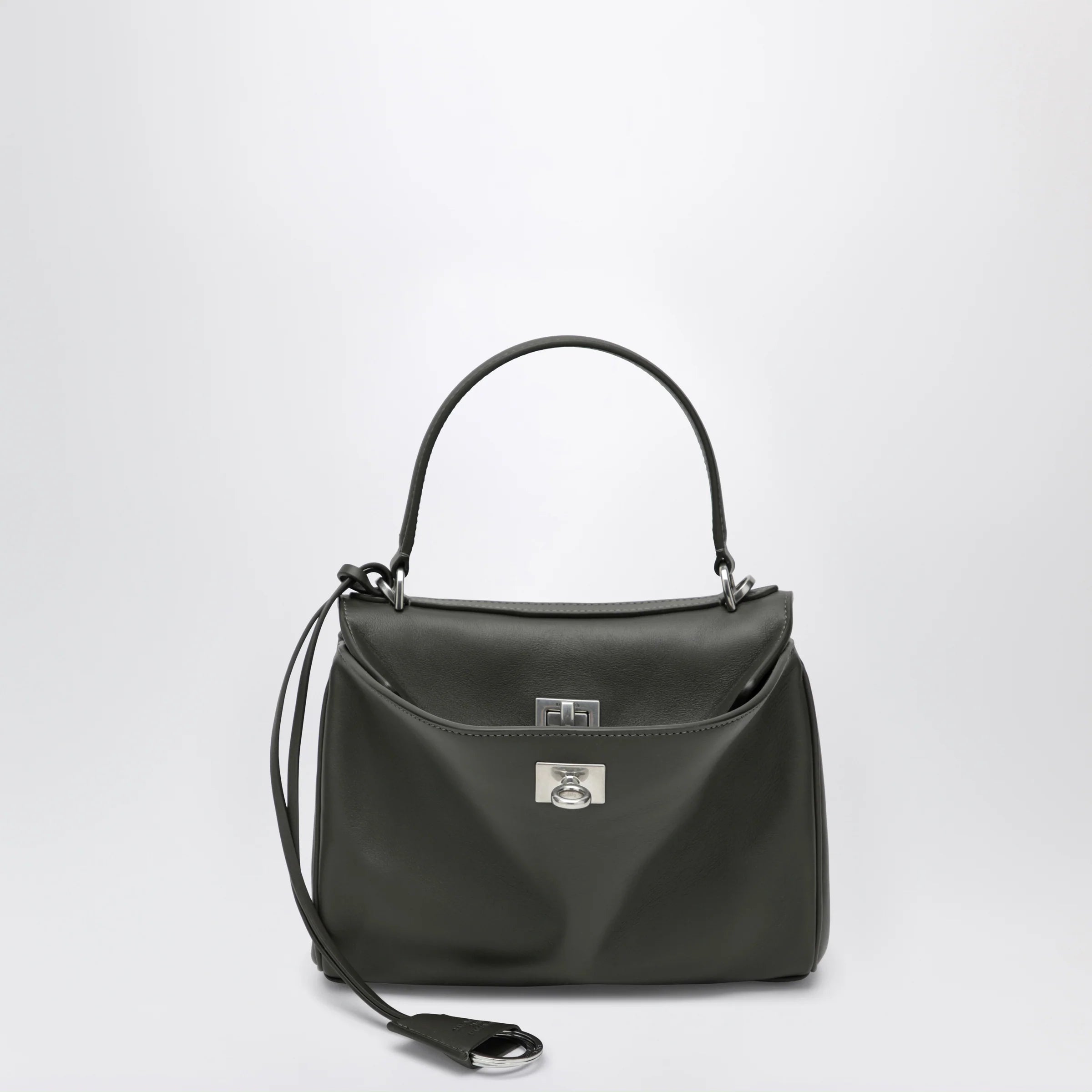 Balenciaga Mini Rodeo bag in khaki smooth calf leather