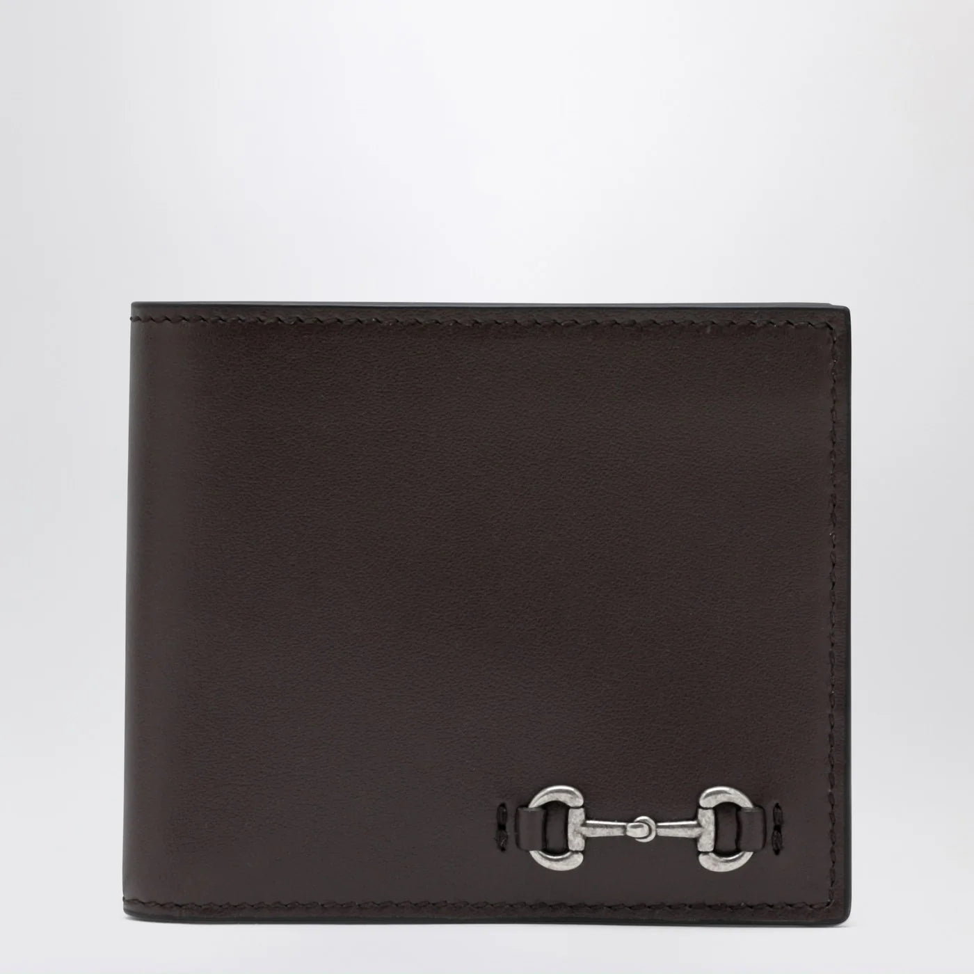 GUCCI Cocoa bi-fold wallet with Horsebit