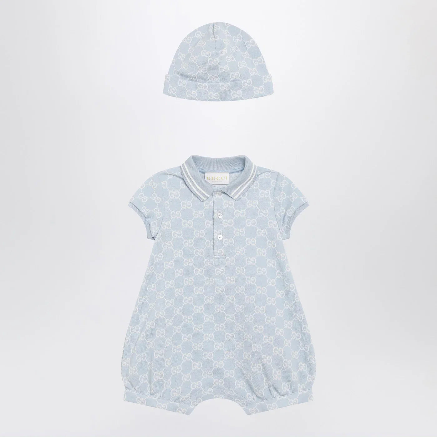 GUCCI Light blue GG cotton two-piece set
