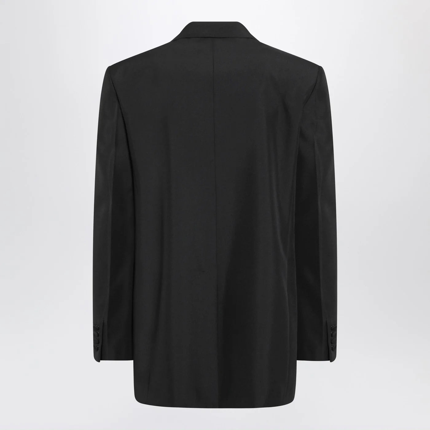 GUCCI Black double-breasted jacket in technical panama