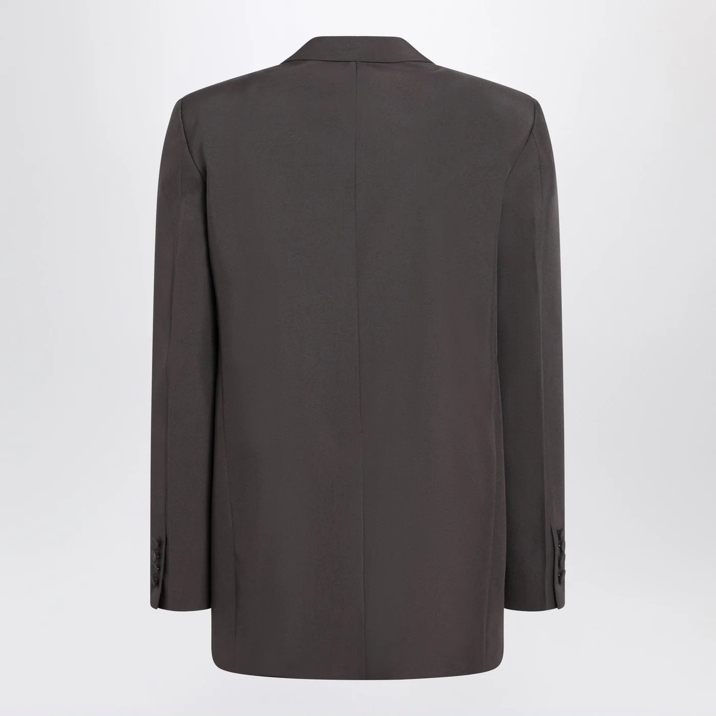GUCCI Brown double-breasted jacket in technical panama fabric