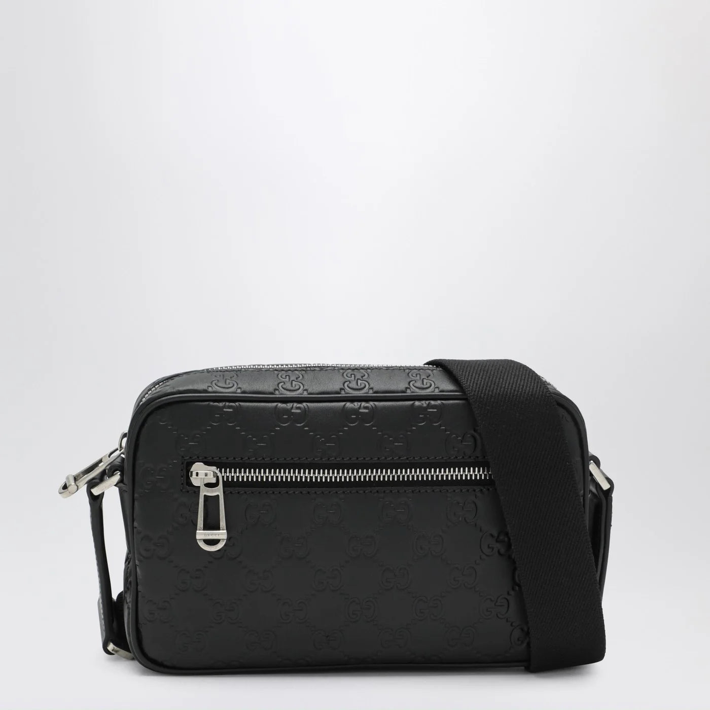 GUCCI Small black GG Emblem shoulder bag