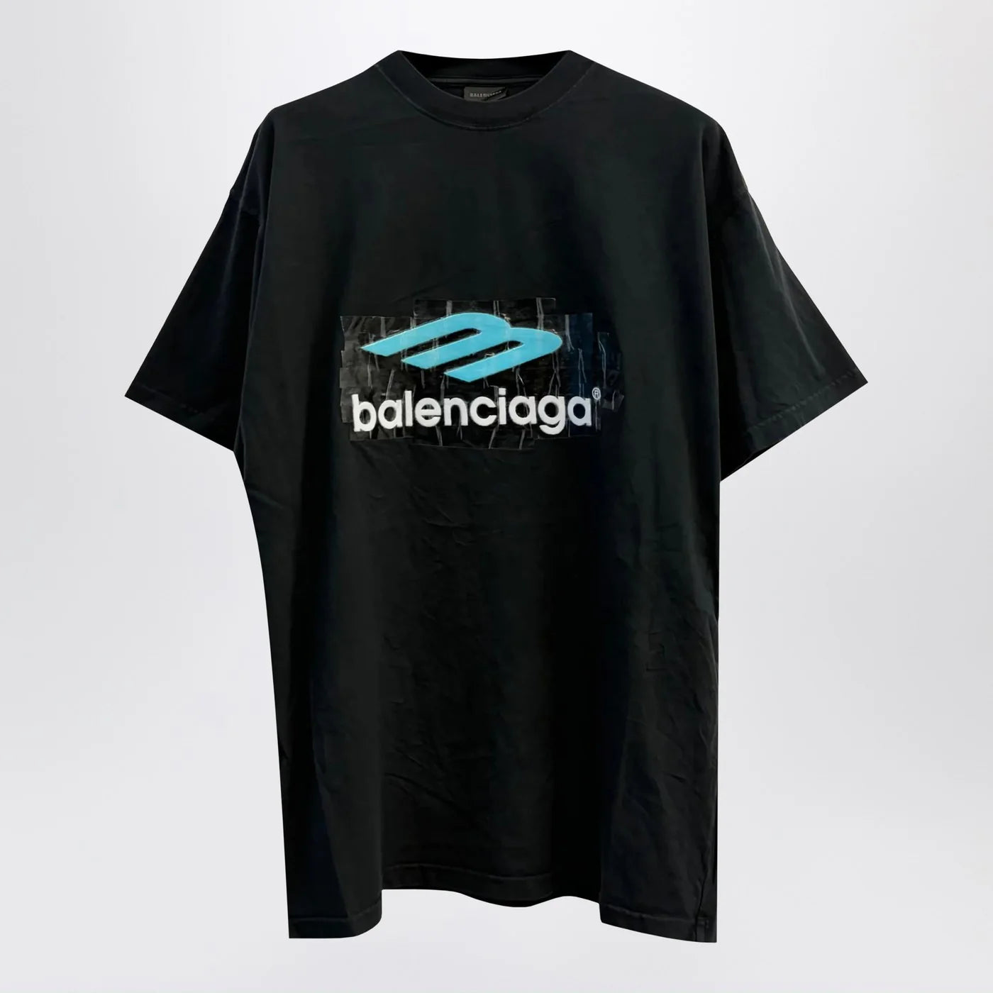 Balenciaga Oversized washed black 3B T-shirt