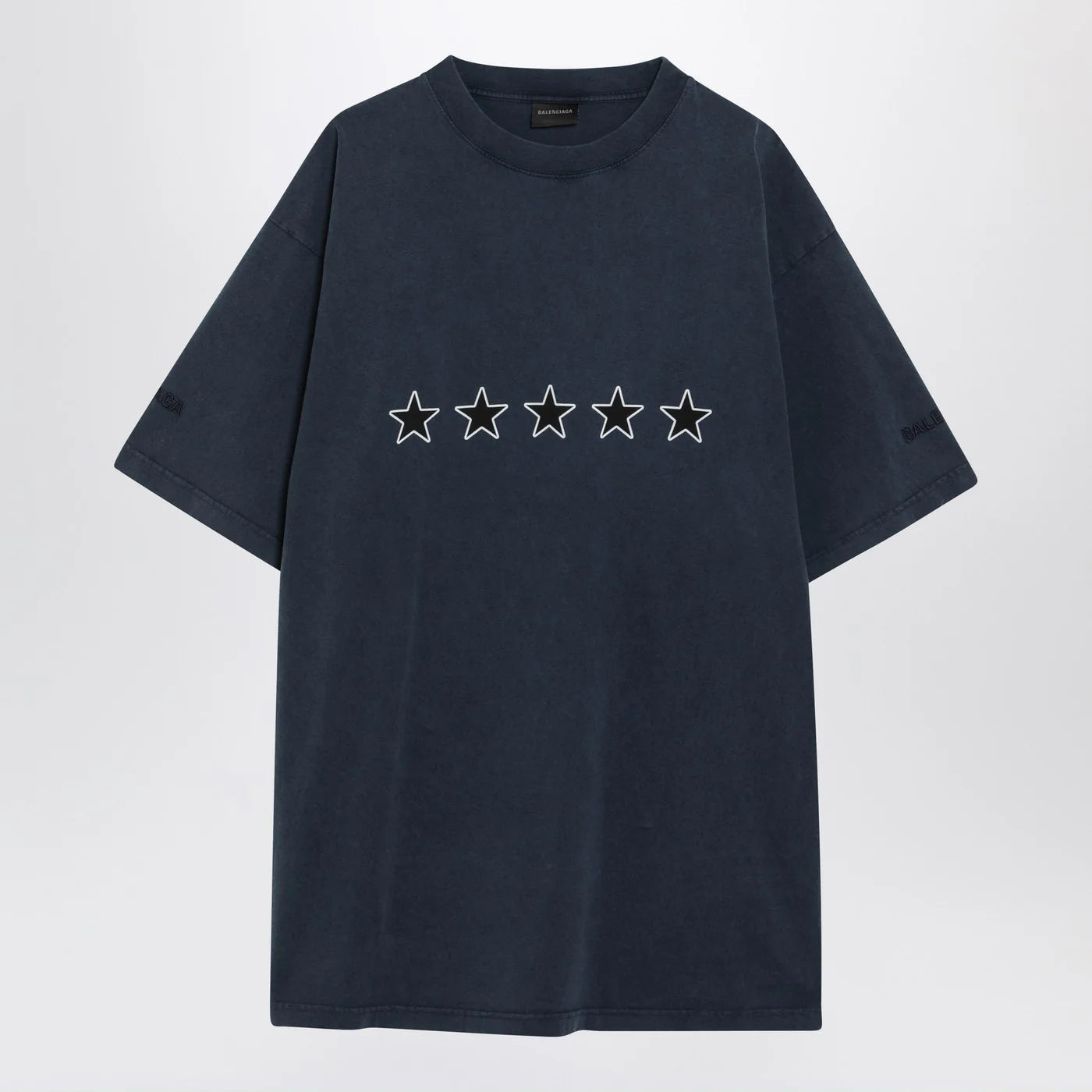 Balenciaga Washed navy blue oversized T-shirt
