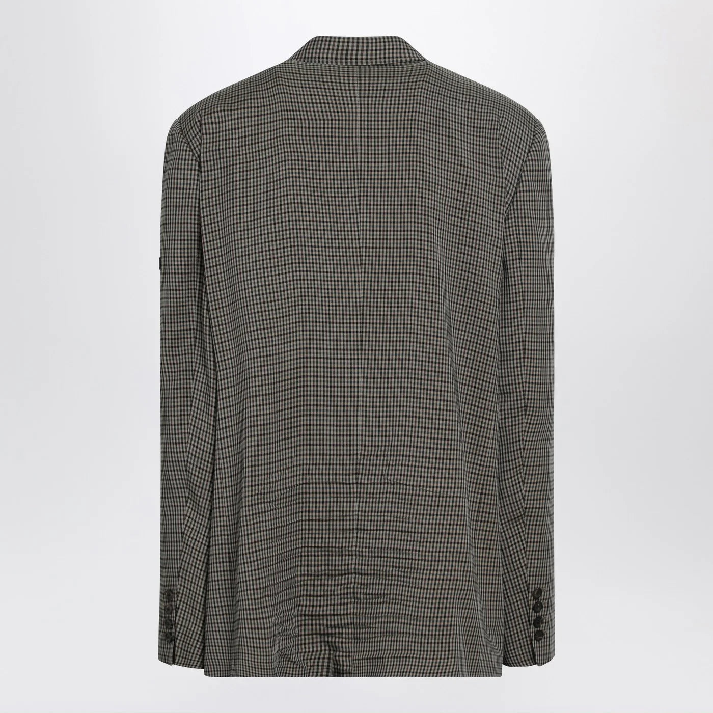 Balenciaga Khaki and brown gingham jacket