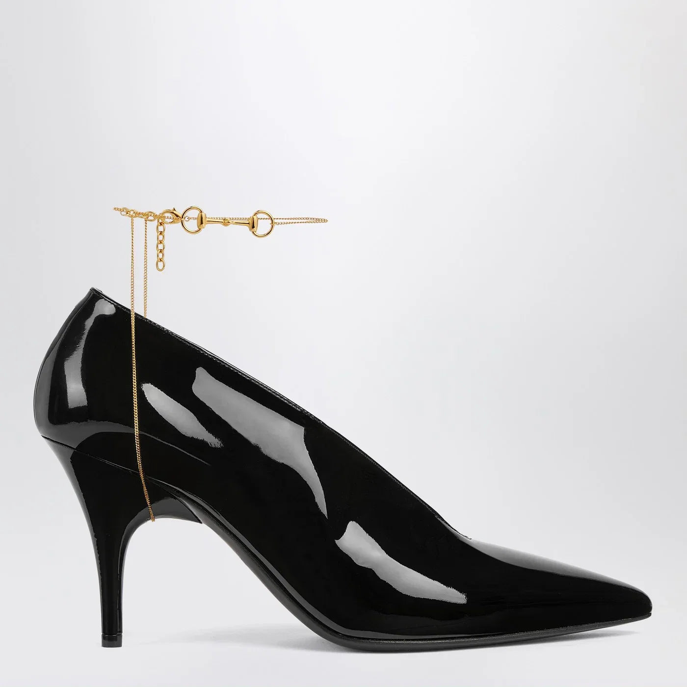 Black Gucci 97 heeled mules