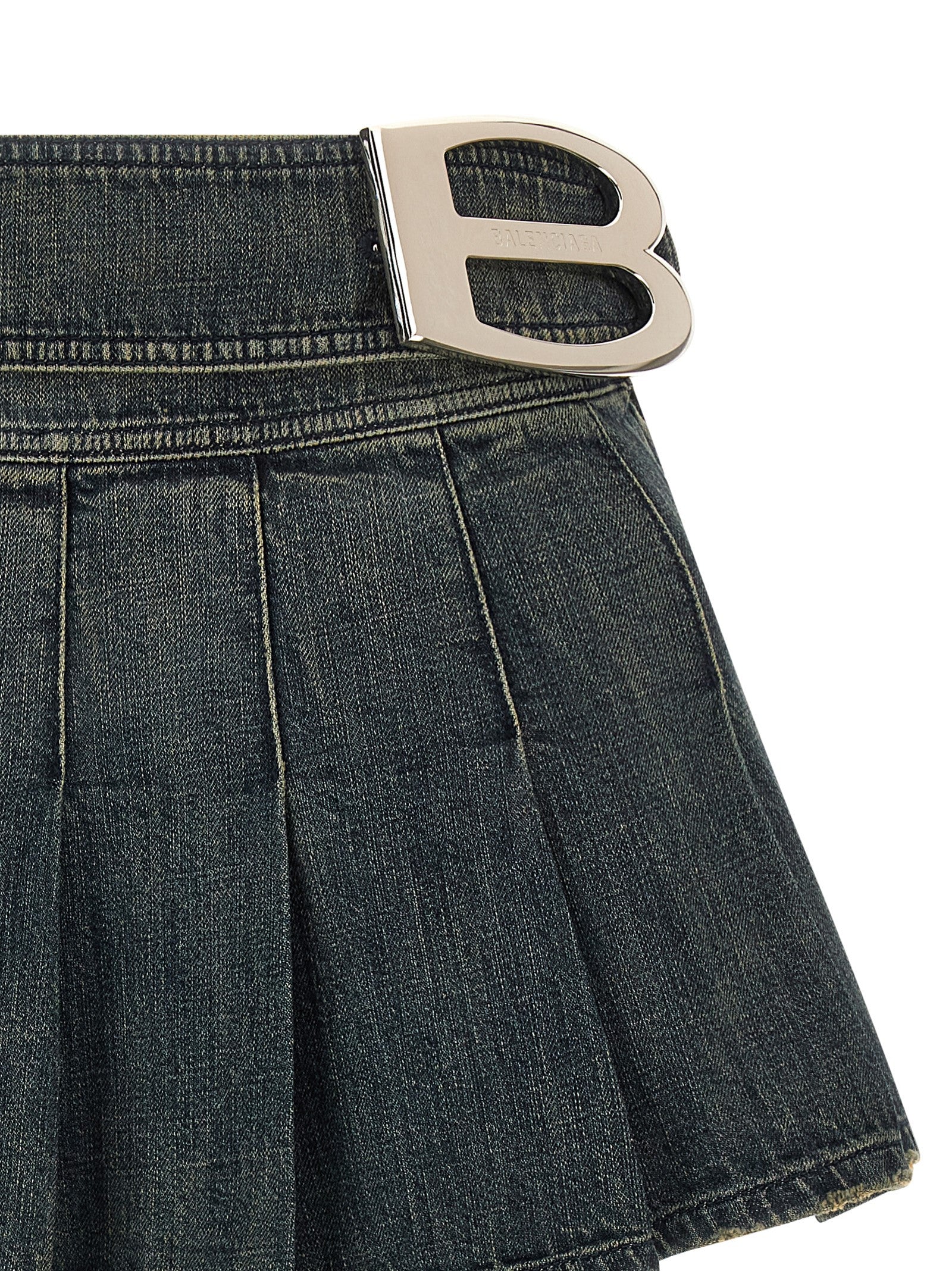 Balenciaga Buckle Pleated Skirt