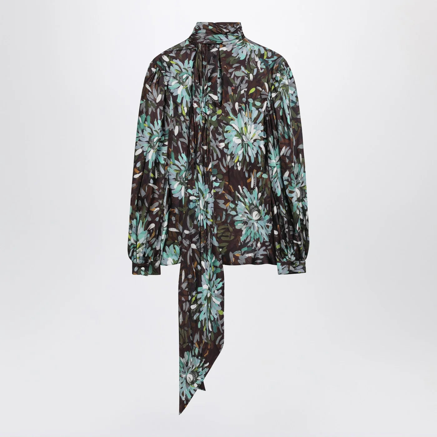 GUCCI Printed silk twill blouse