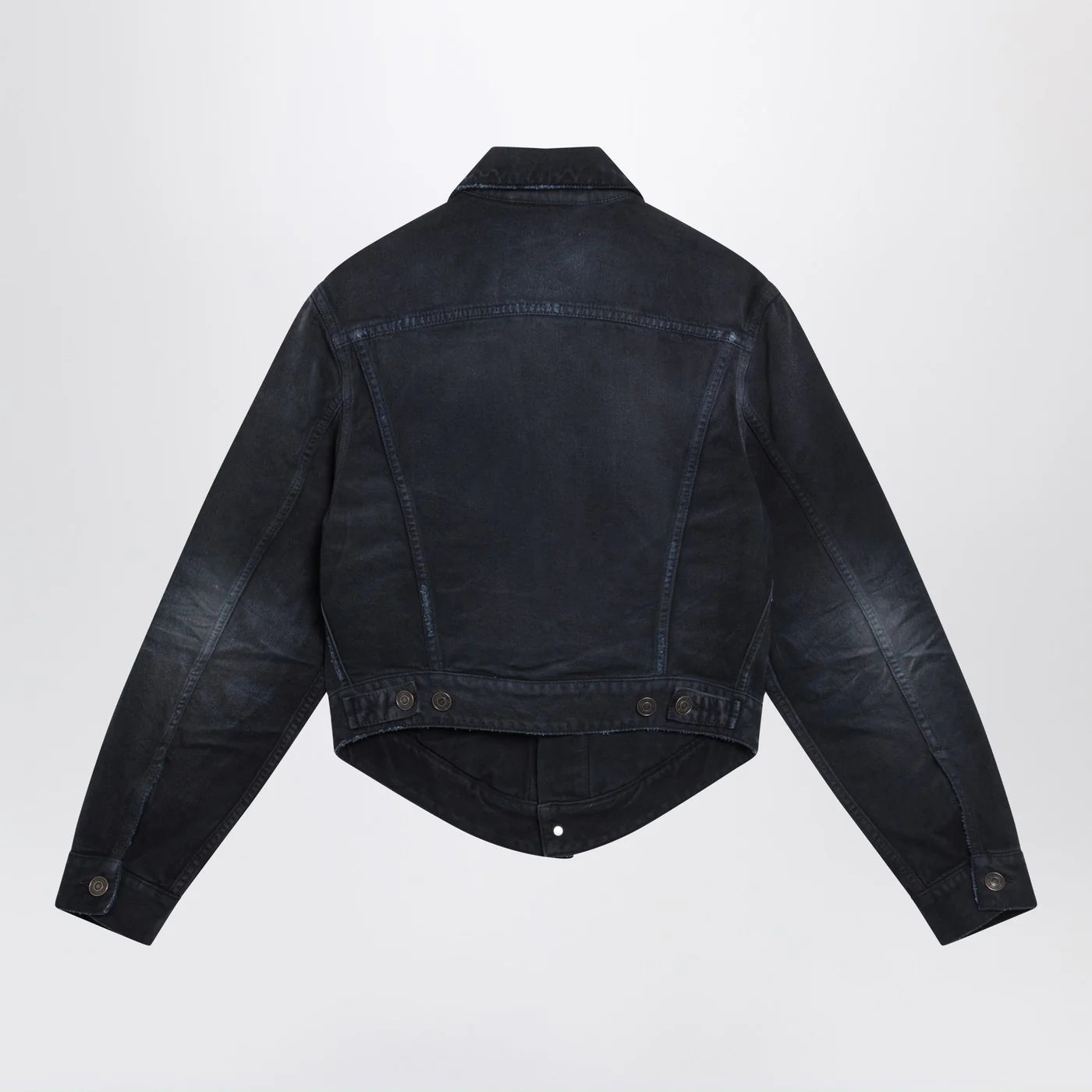 Balenciaga Navy blue jacket with curved waist