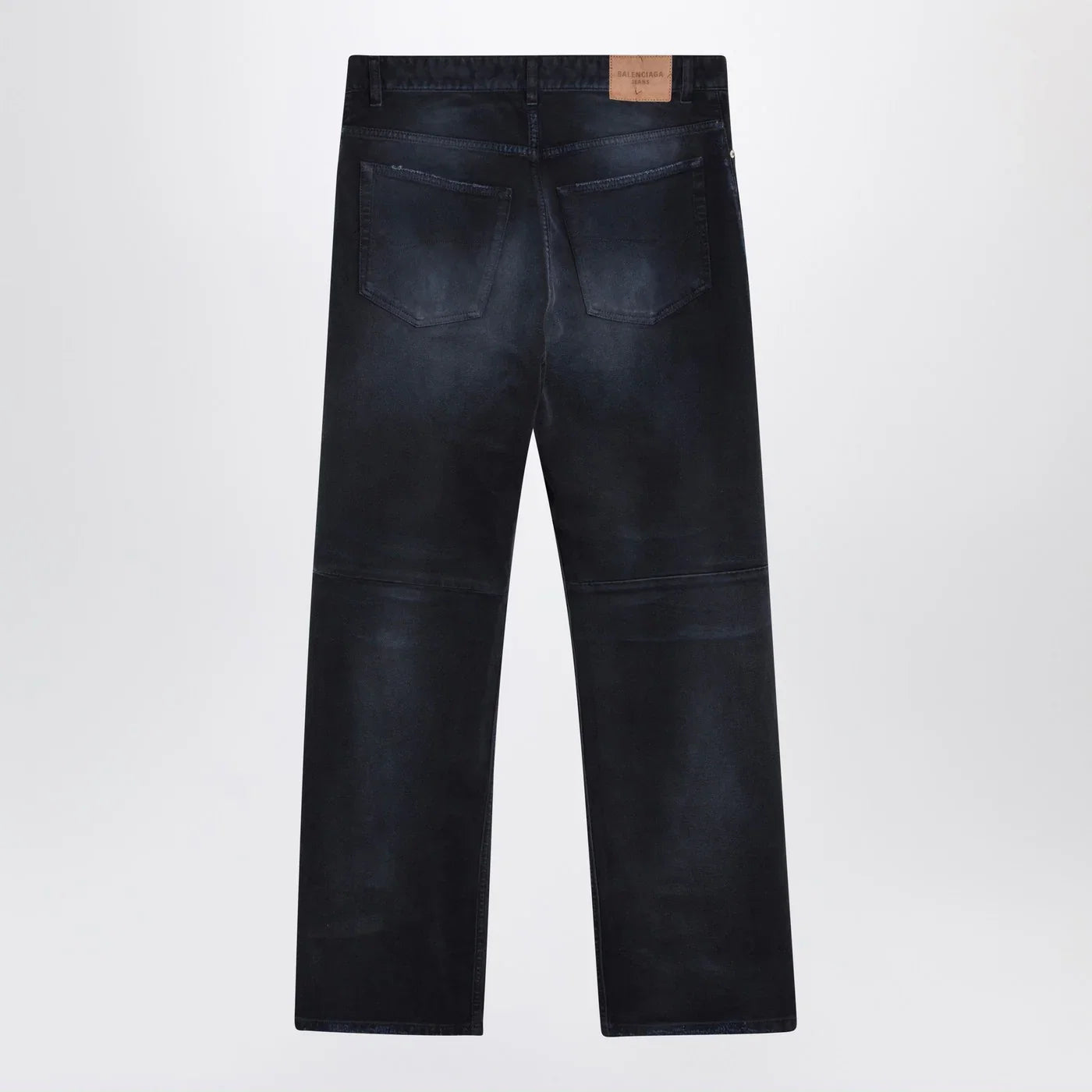 Balenciaga Wide-leg blue washed-effect jeans