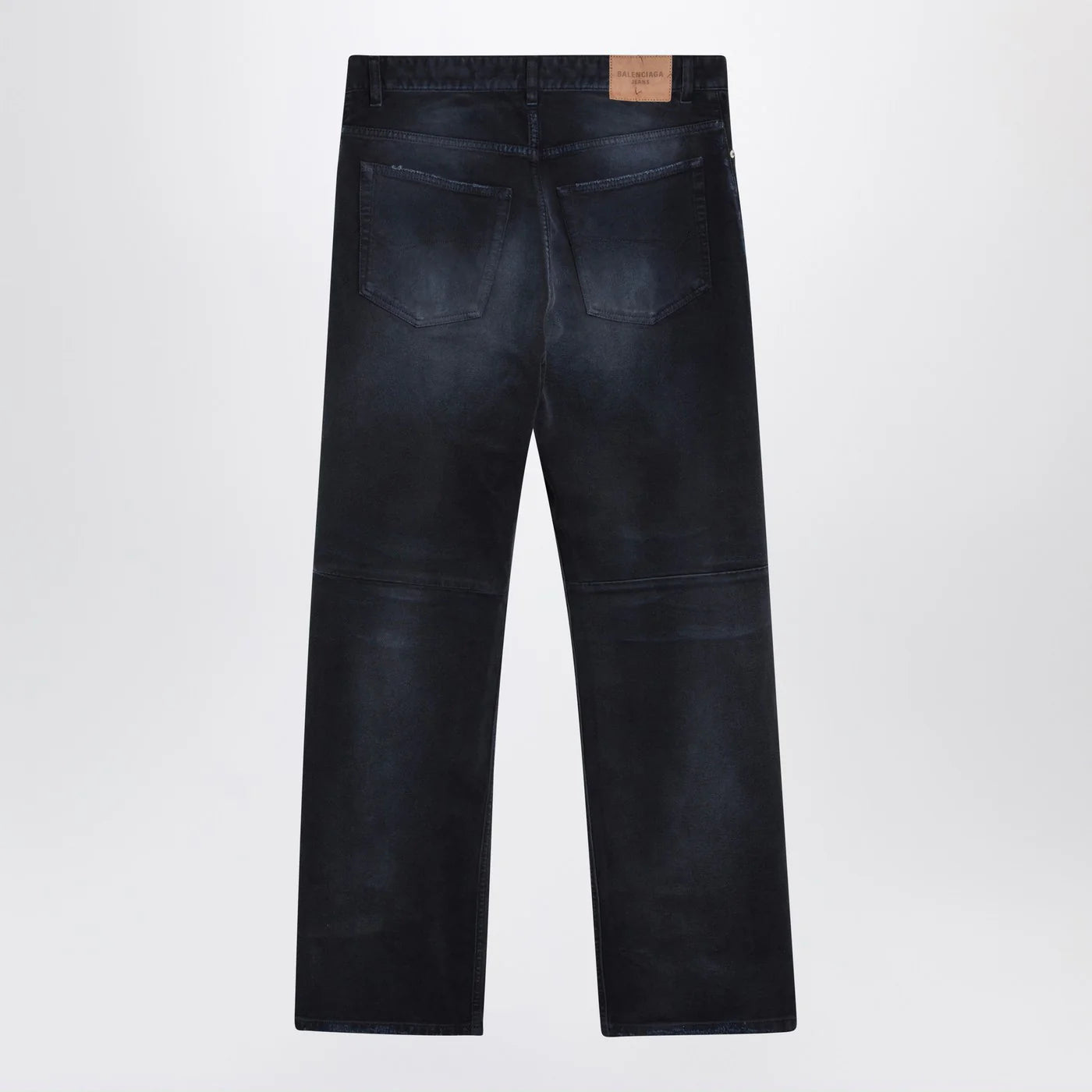 Balenciaga Wide-leg blue washed-effect jeans