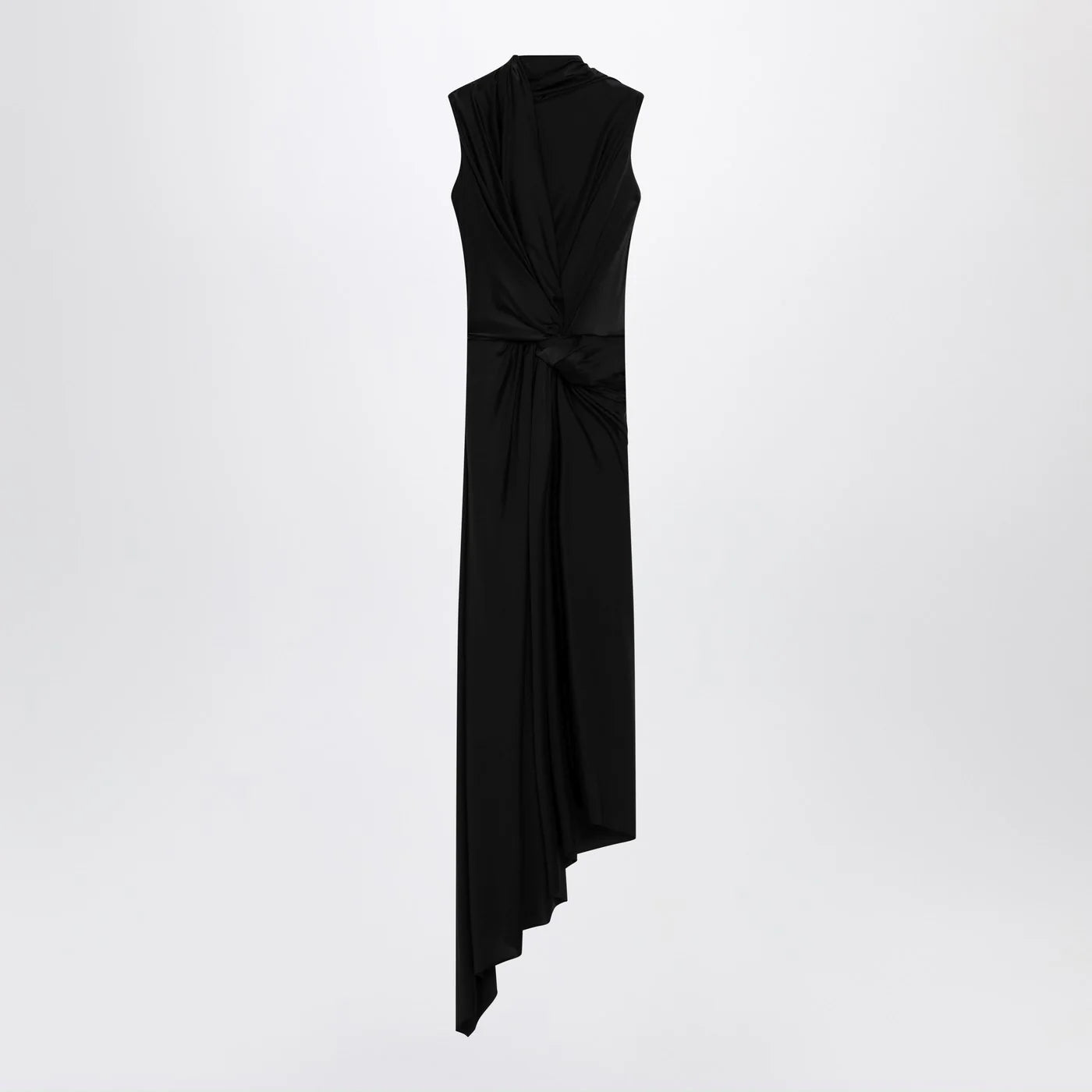 Balenciaga Black draped midi dress