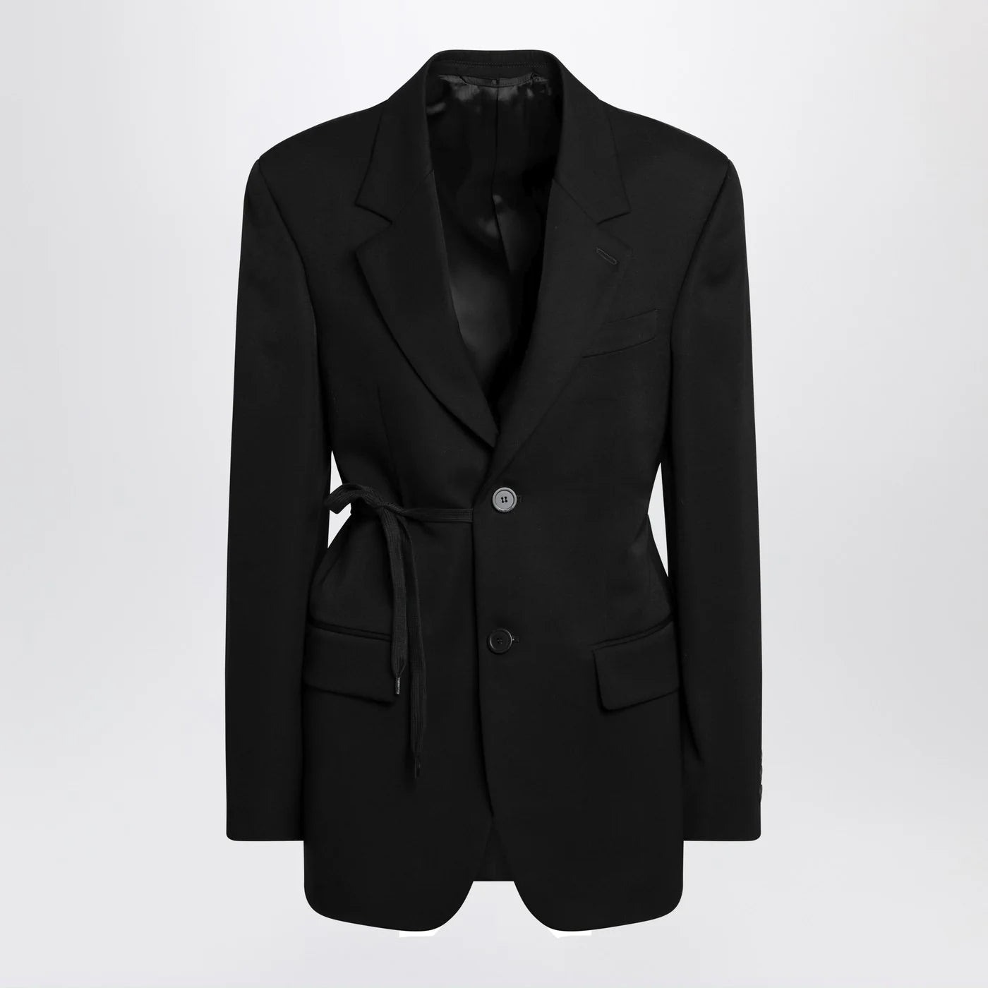 Balenciaga Black jacket with side tie