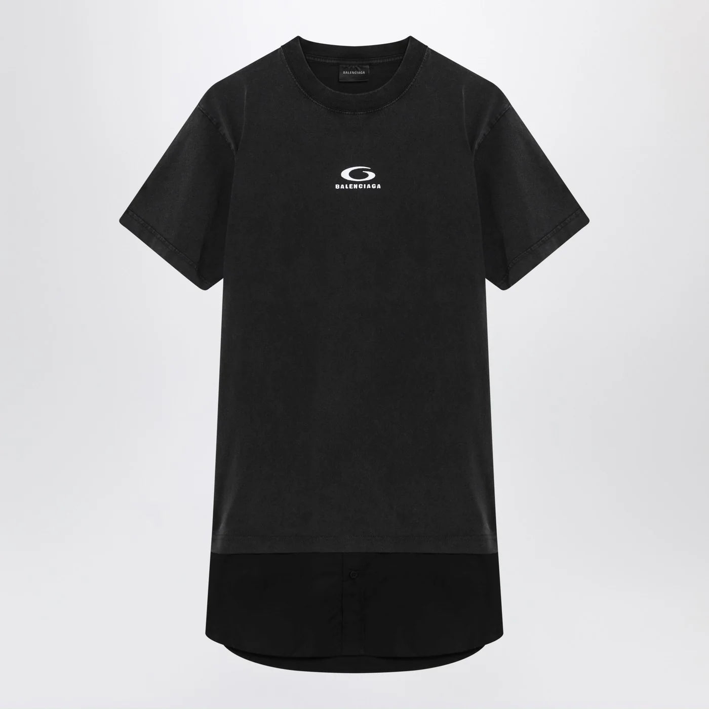 Balenciaga Black washed Loop Sports Icon mini dress