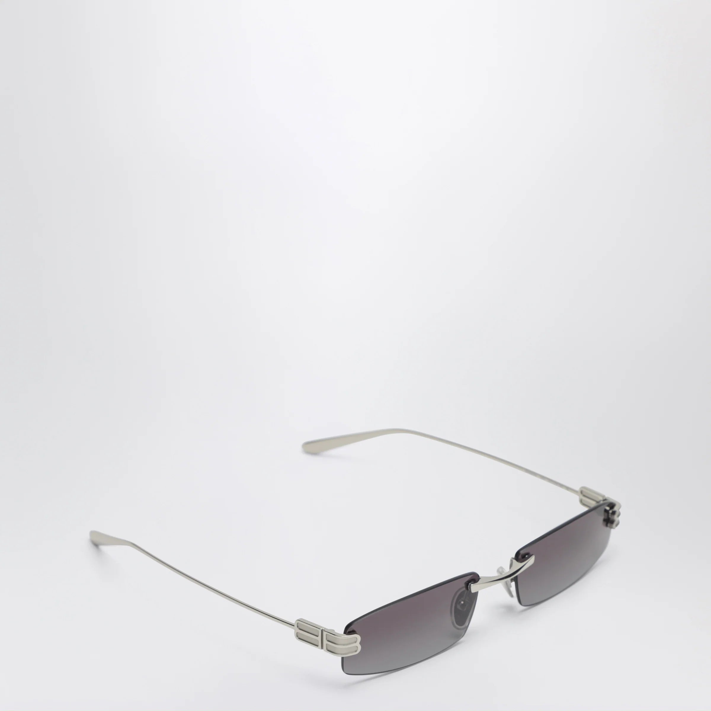 Balenciaga Gossip rectangular Silver/Gradient Grey sunglasses