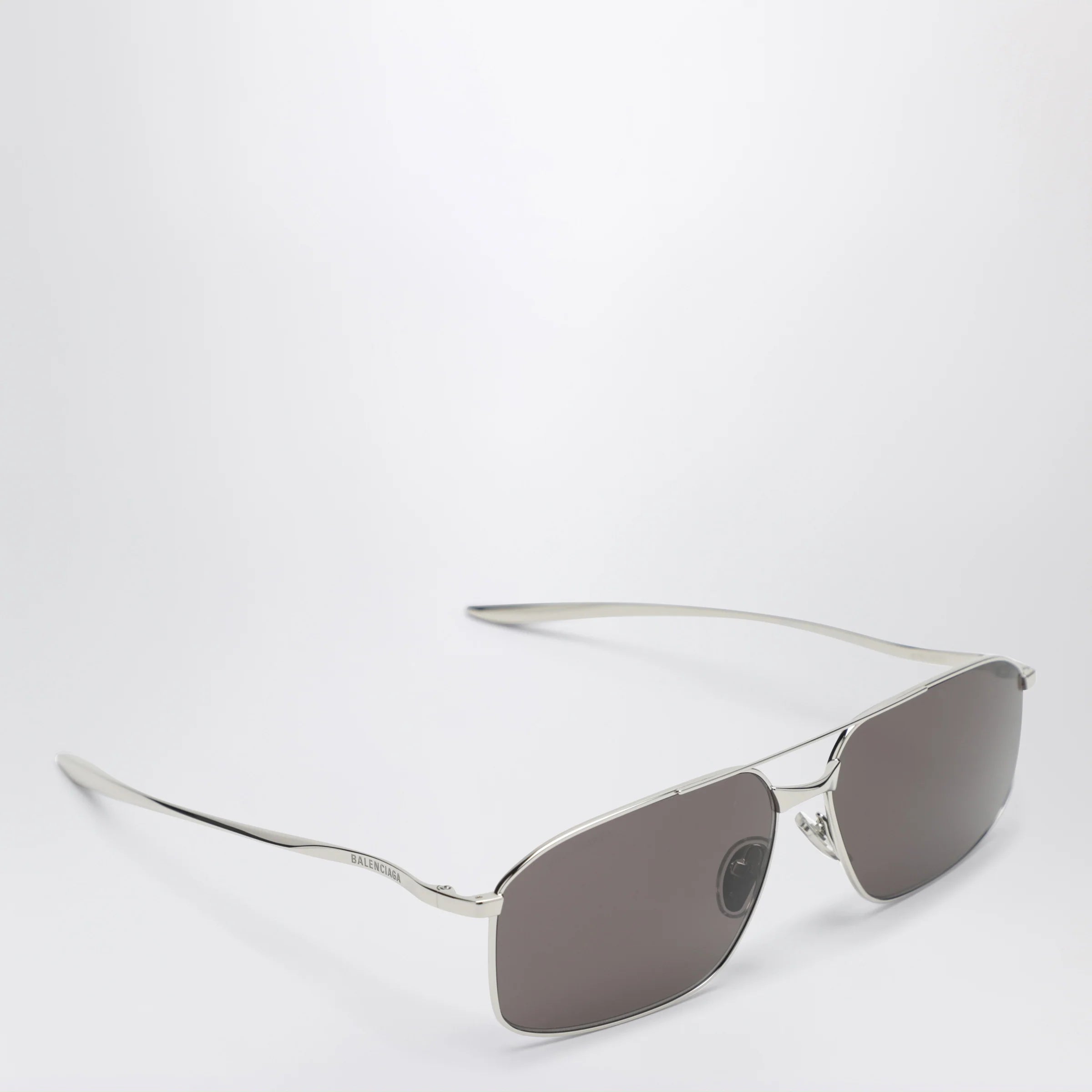 Balenciaga Rectangular Silver/Black sunglasses