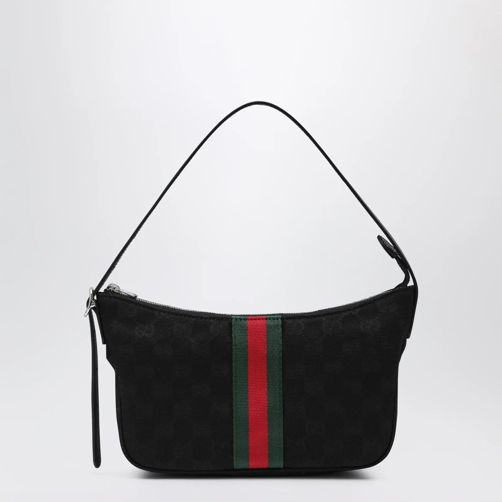 GUCCI Small black Lunetta GG fabric bag