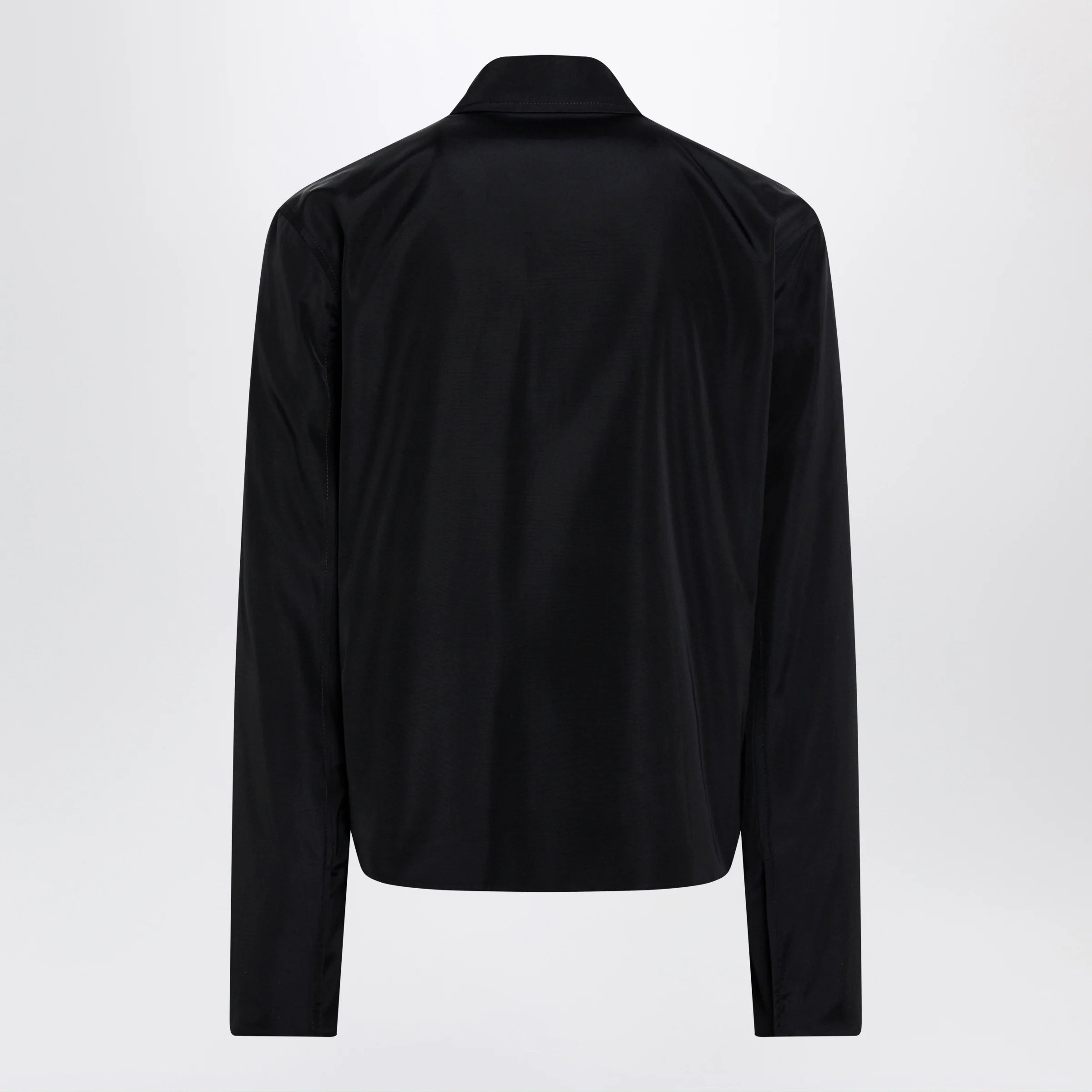 GUCCI Zip jacket in cotton and acetate faille, black