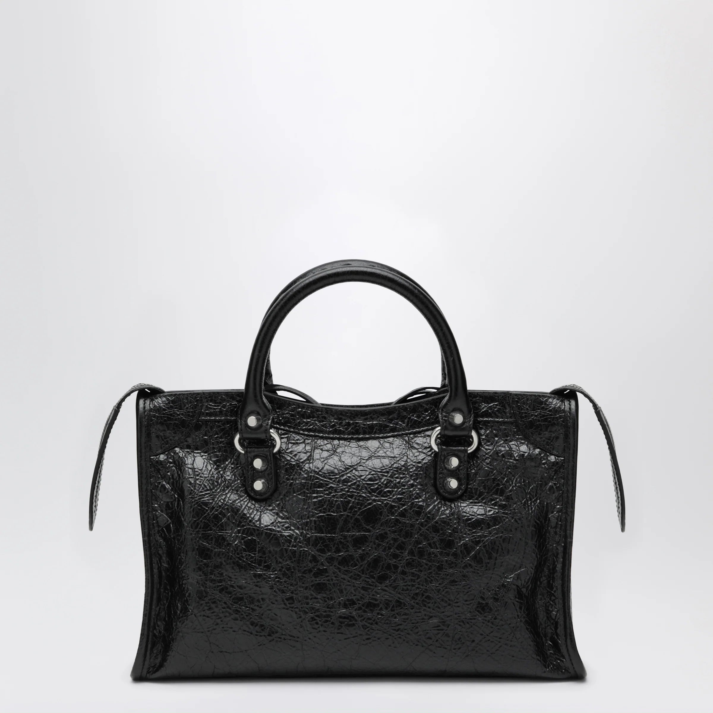 Balenciaga Le City small lambskin leather bag in black