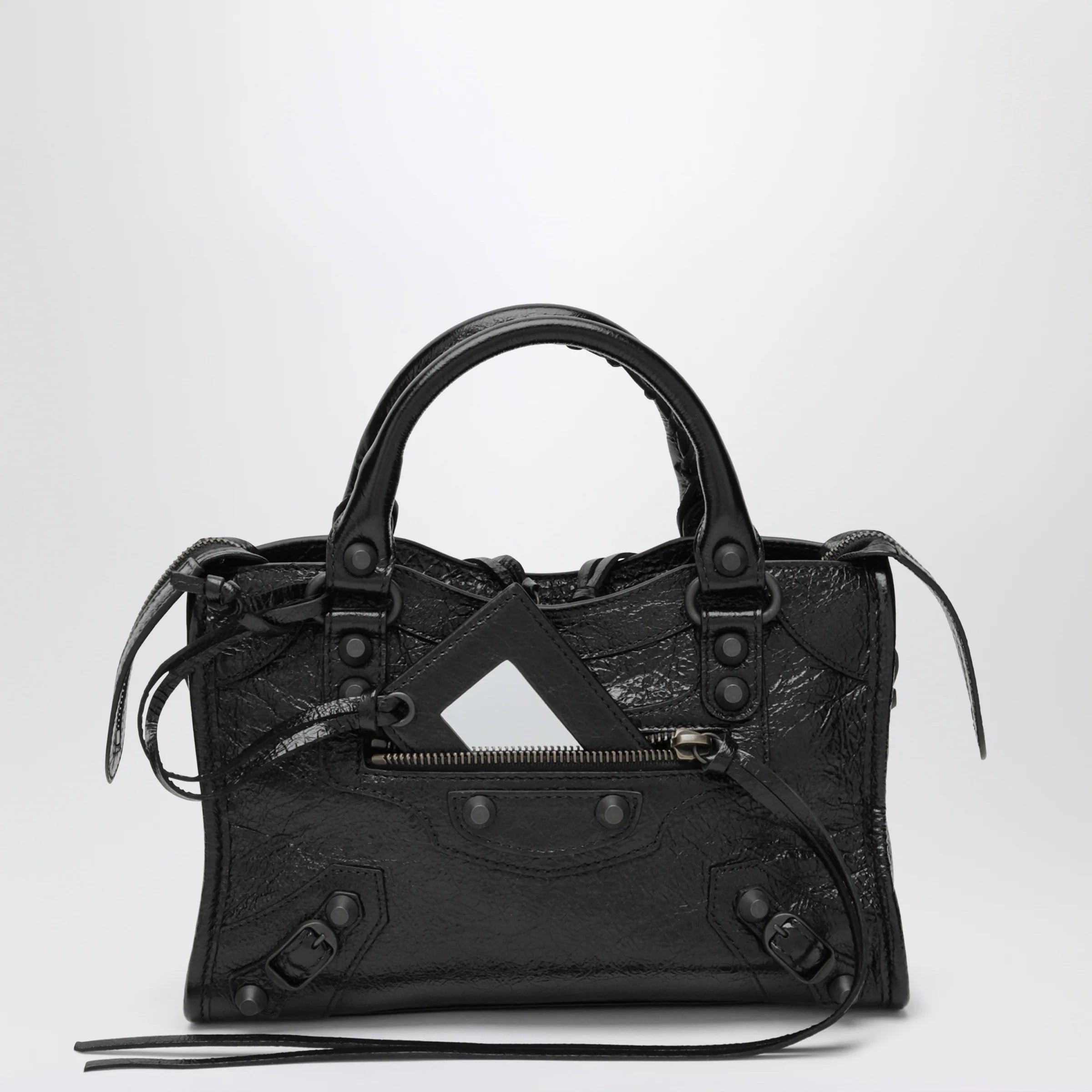 Balenciaga Le City Mini handbag in Arena lambskin black