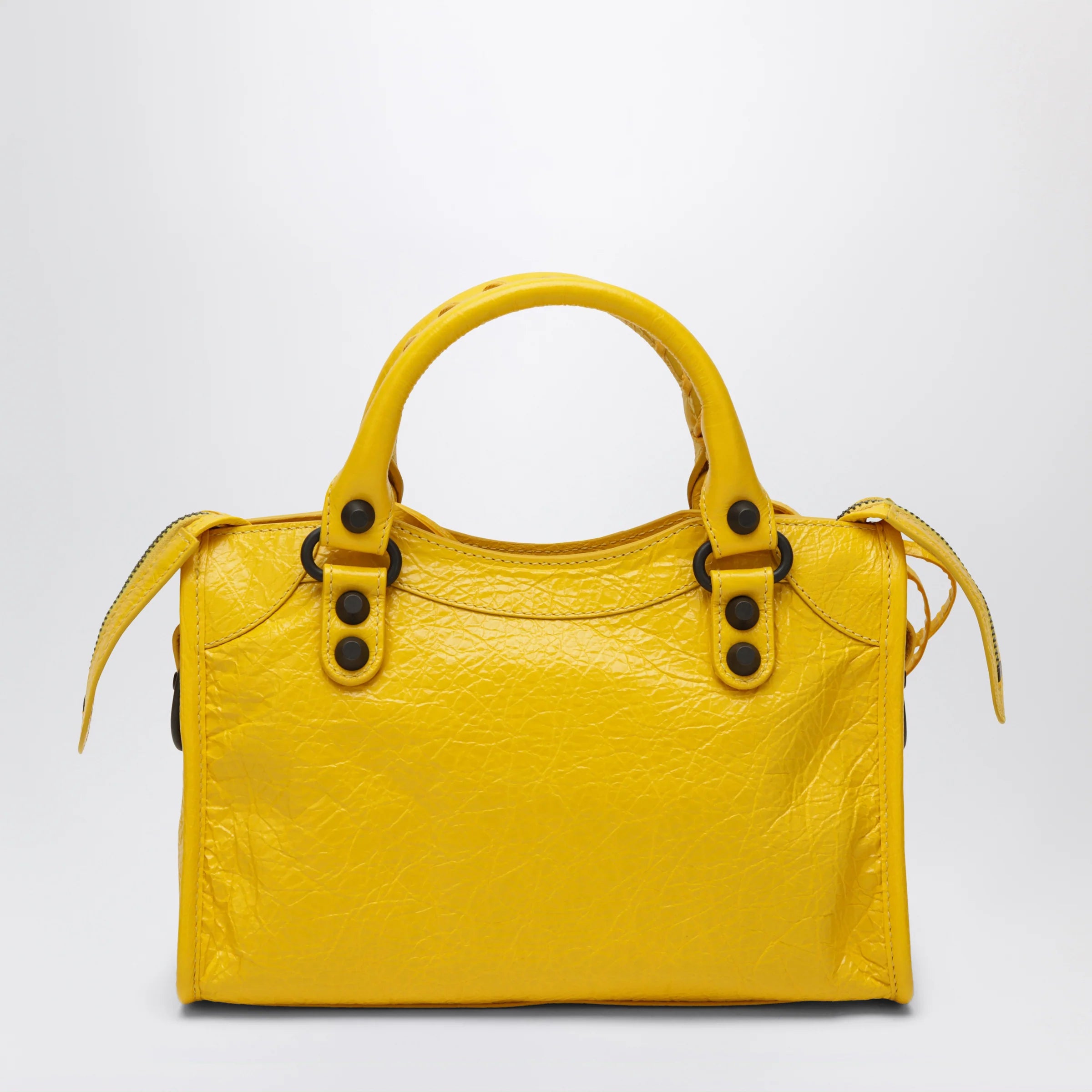 Balenciaga Le City Mini handbag in Arena lambskin yellow