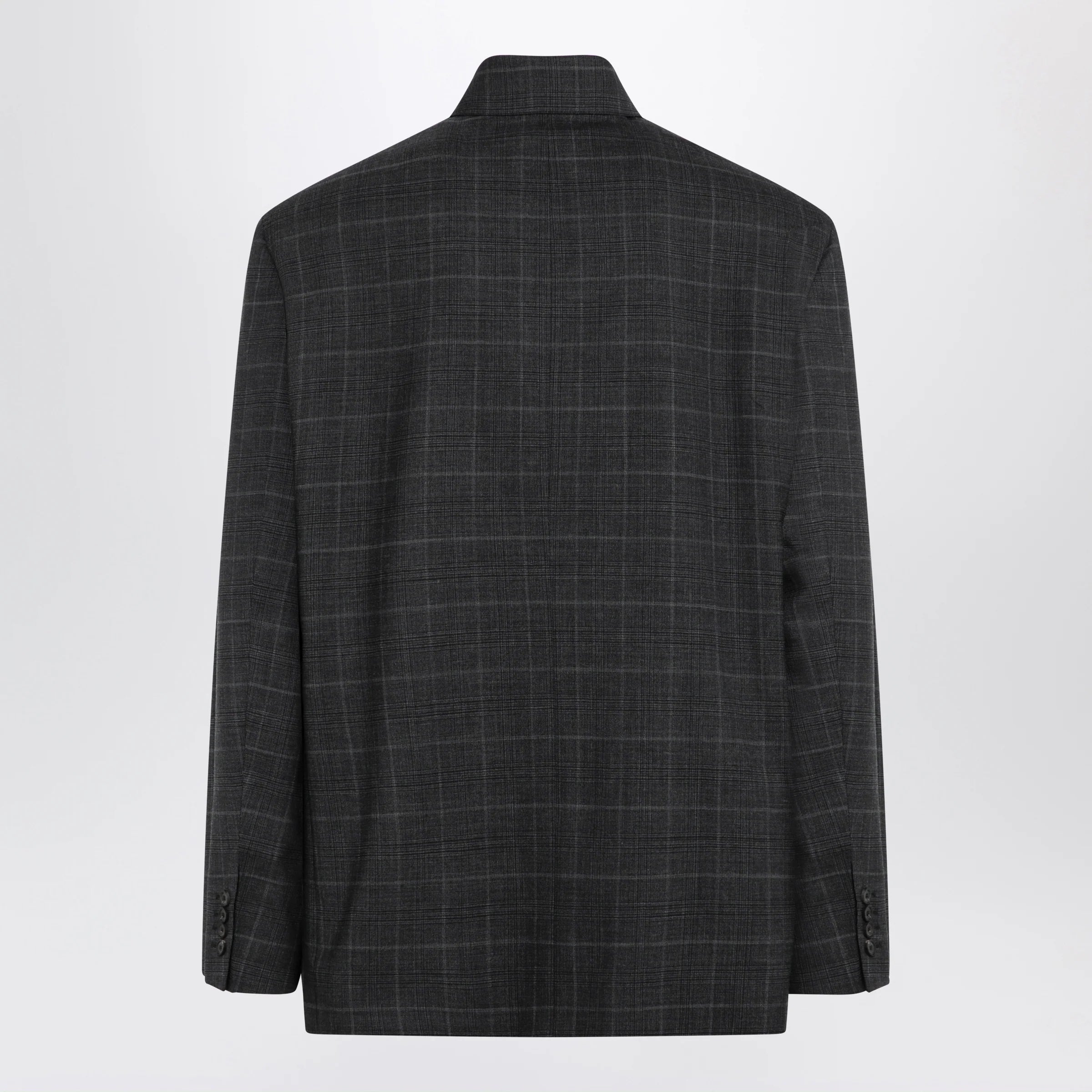 Balenciaga Grey check wool jacket