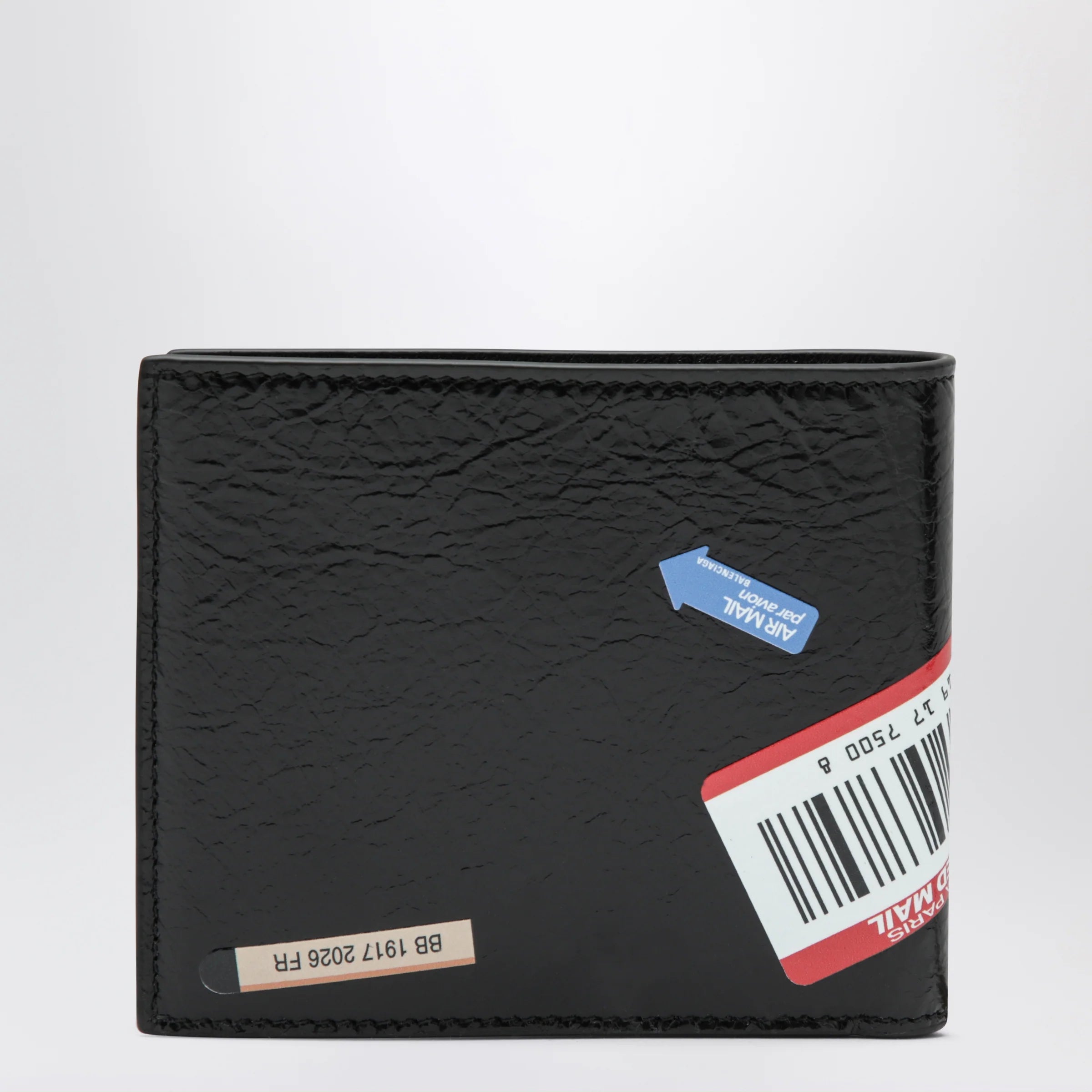 Balenciaga Cash folded square lambskin wallet in black