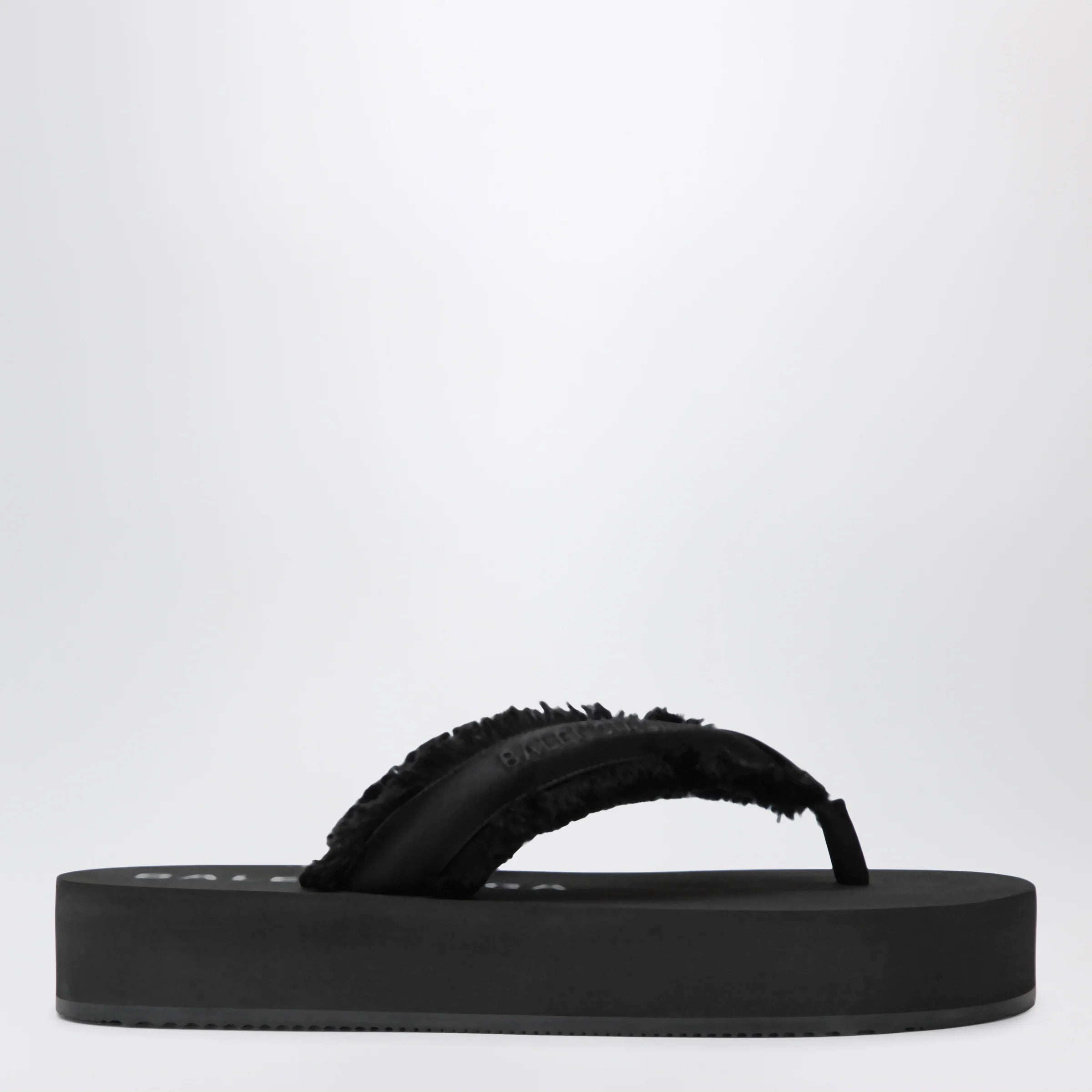 Balenciaga Jet Lag thong sandals in black satin