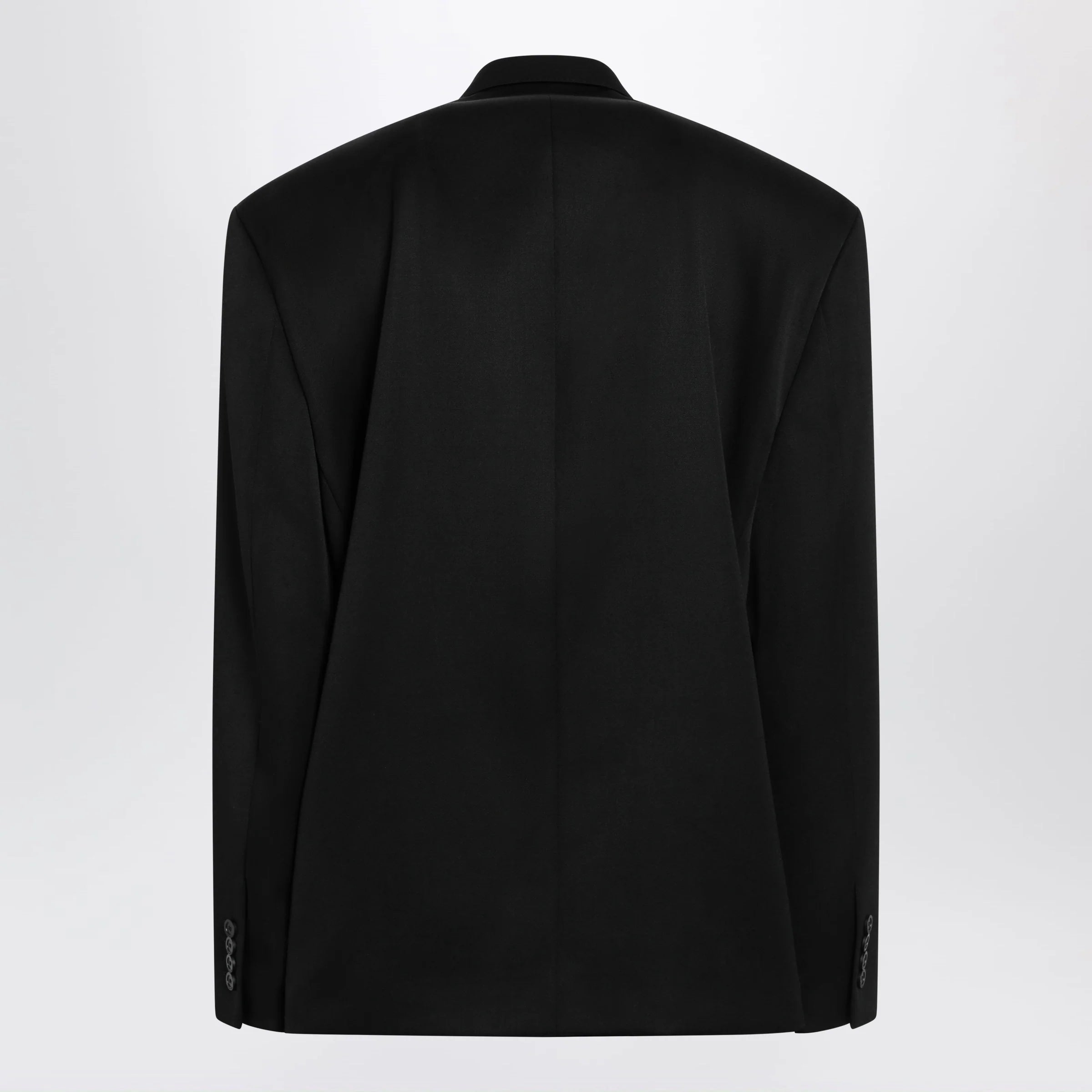 Balenciaga Double-breasted oversized wool blazer in black