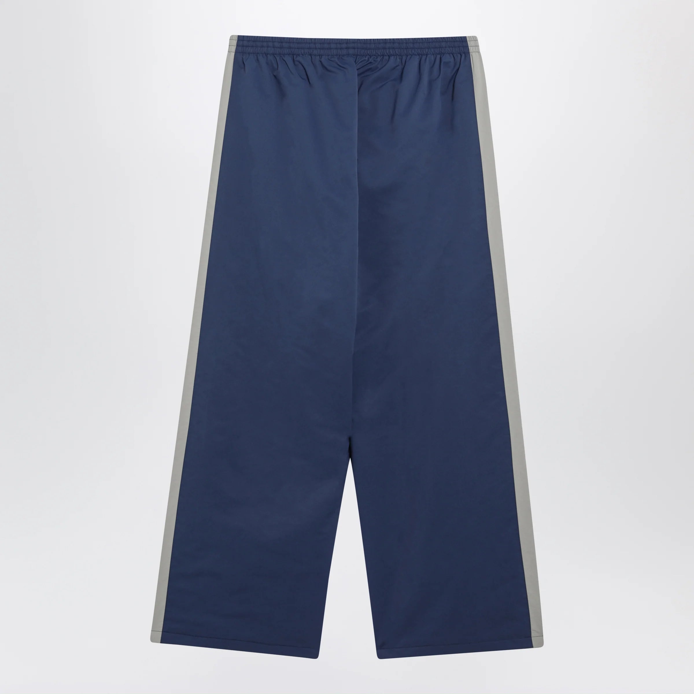 Balenciaga Washed technical satin track pants in marine blue