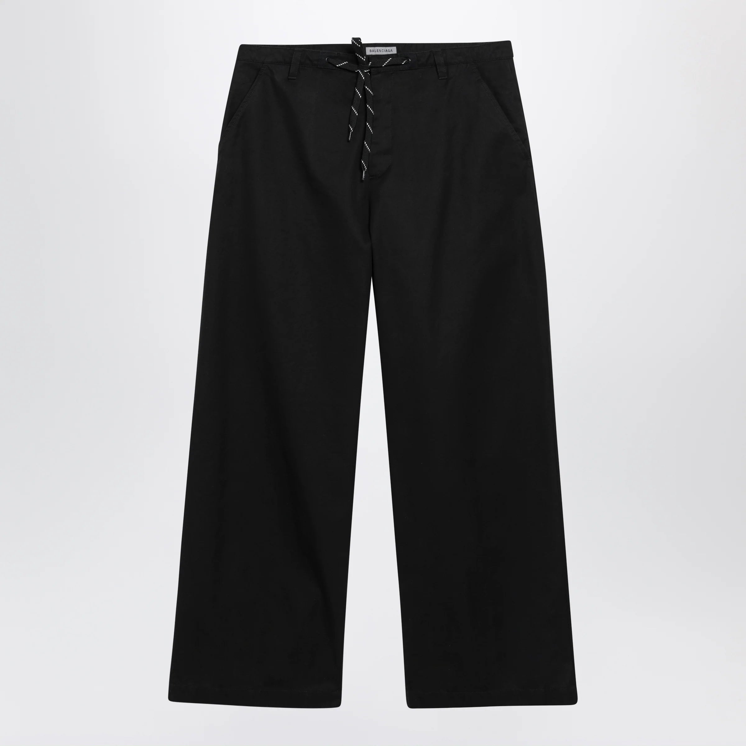 Balenciaga Black cotton twill chino trousers