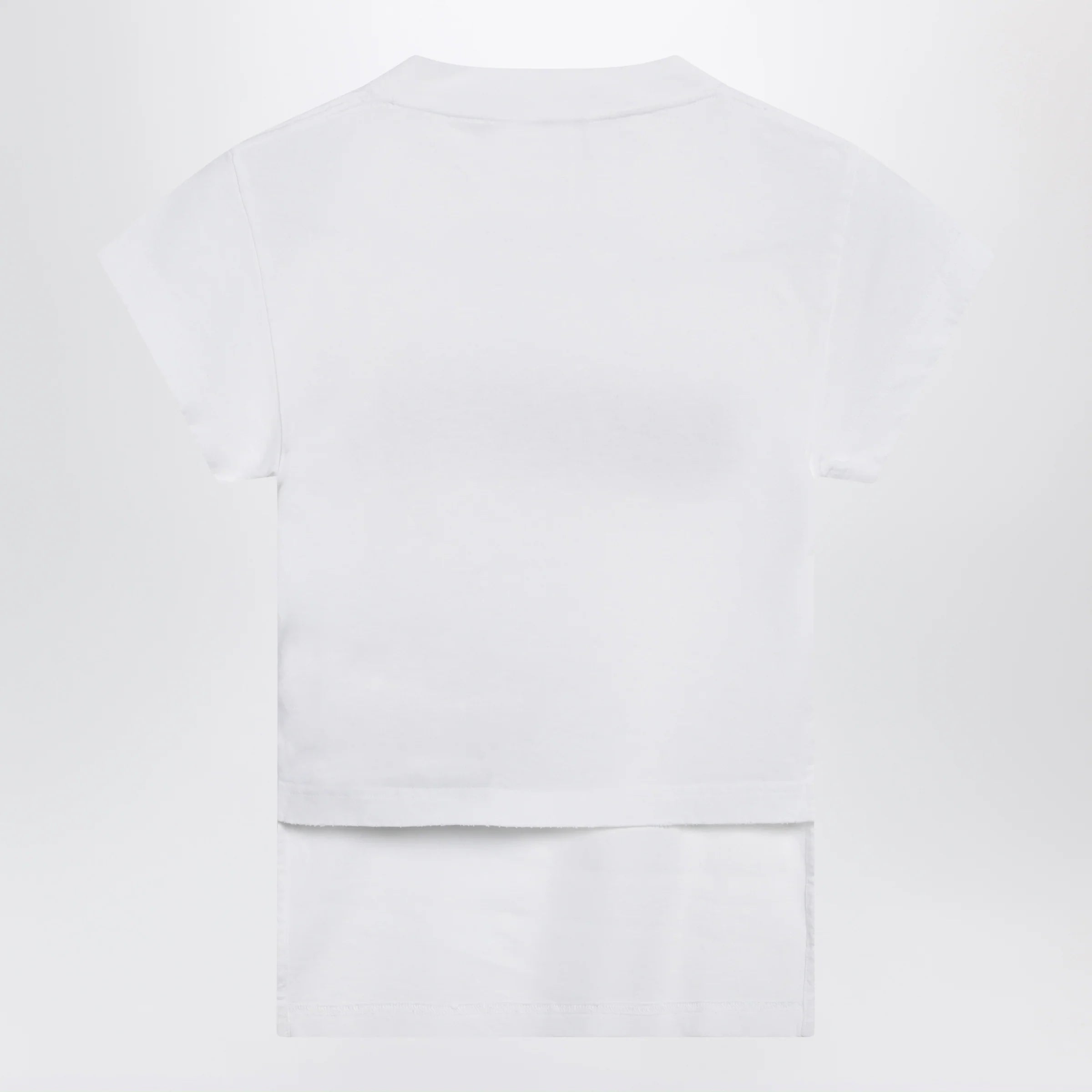 Balenciaga Messy Spray T-shirt with cut-out back in white cotton