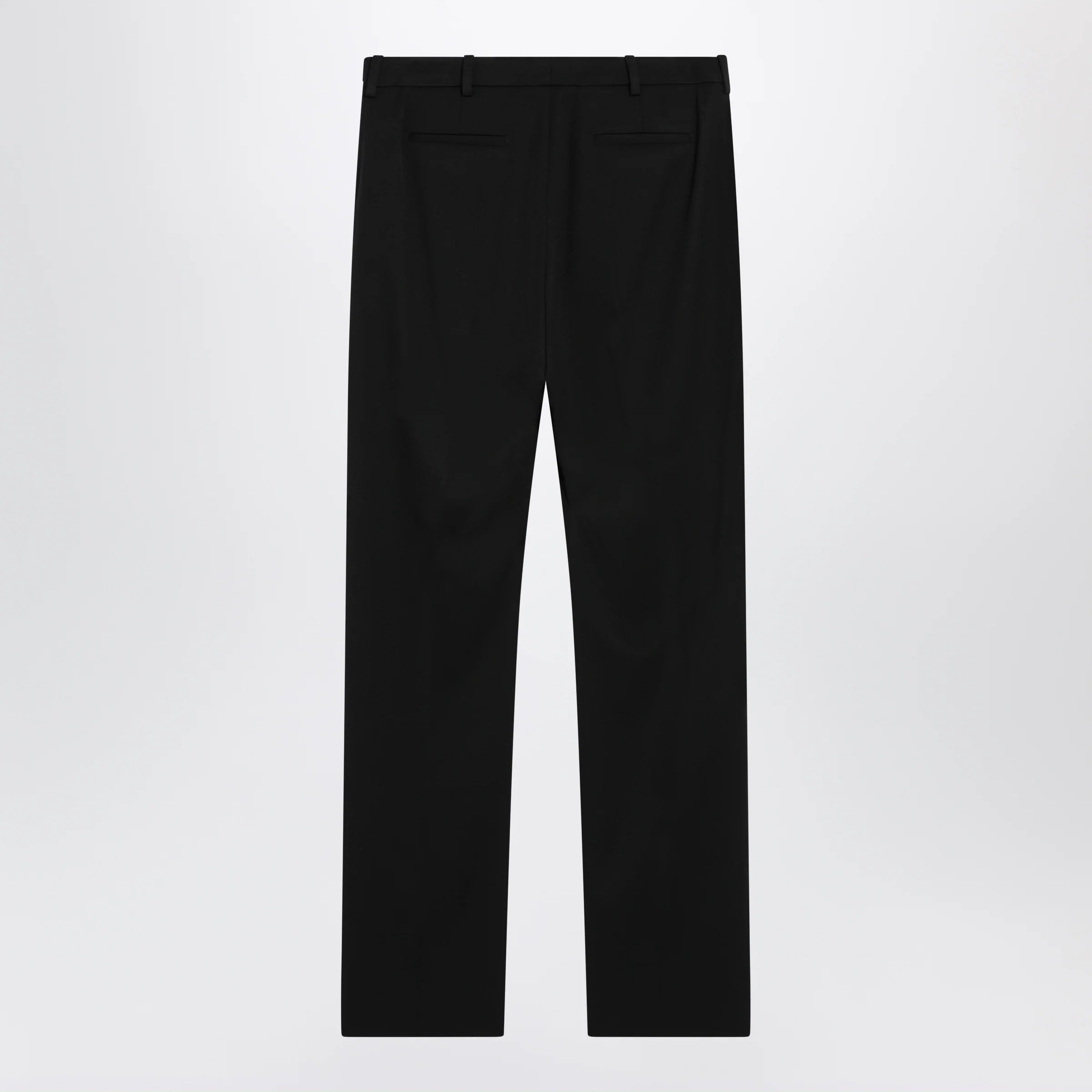 Balenciaga Slim tailored trousers in stretch wool twill, black