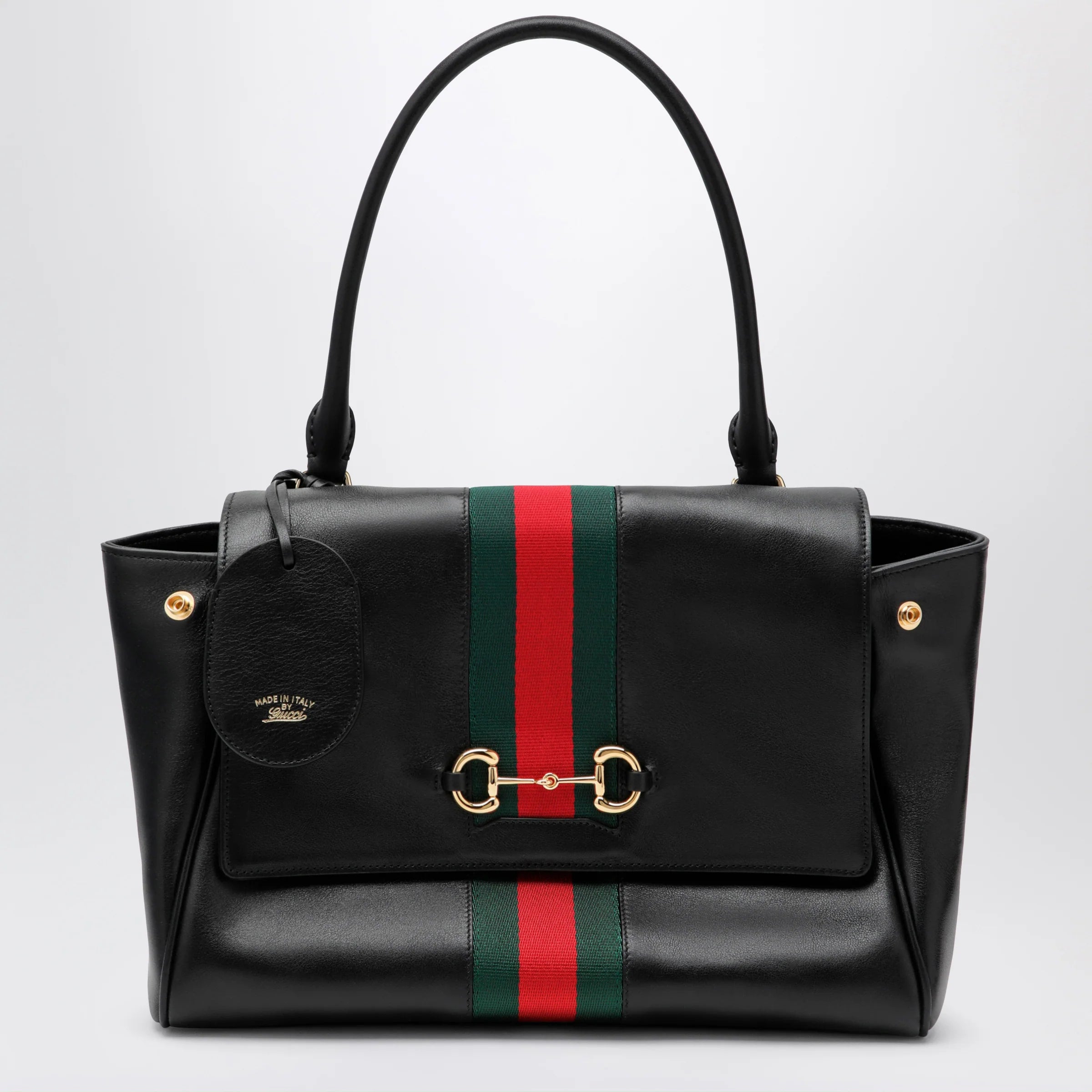 GUCCI Paparazzo medium top-handle bag in soft black leather