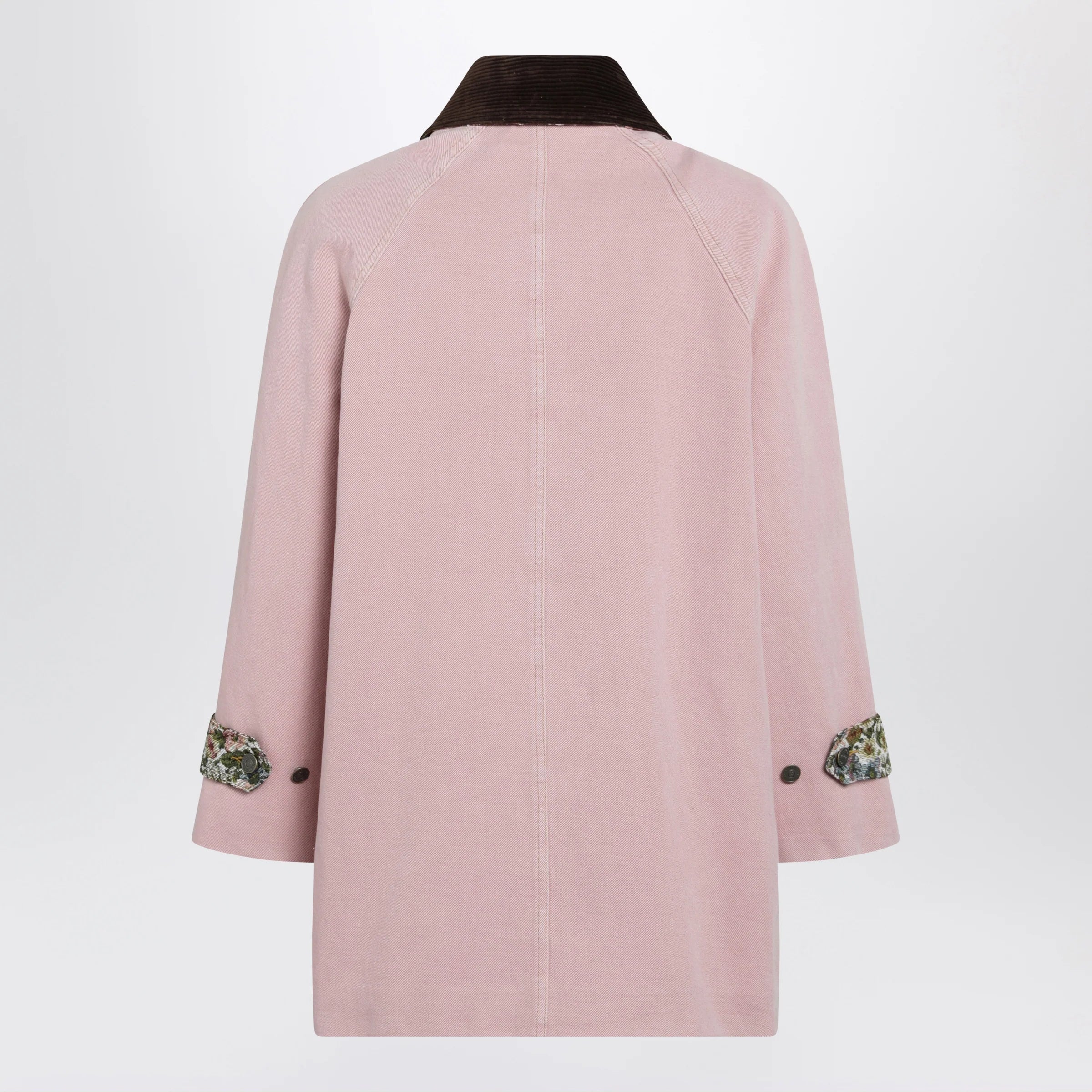 Valentino Pink denim caban jacket