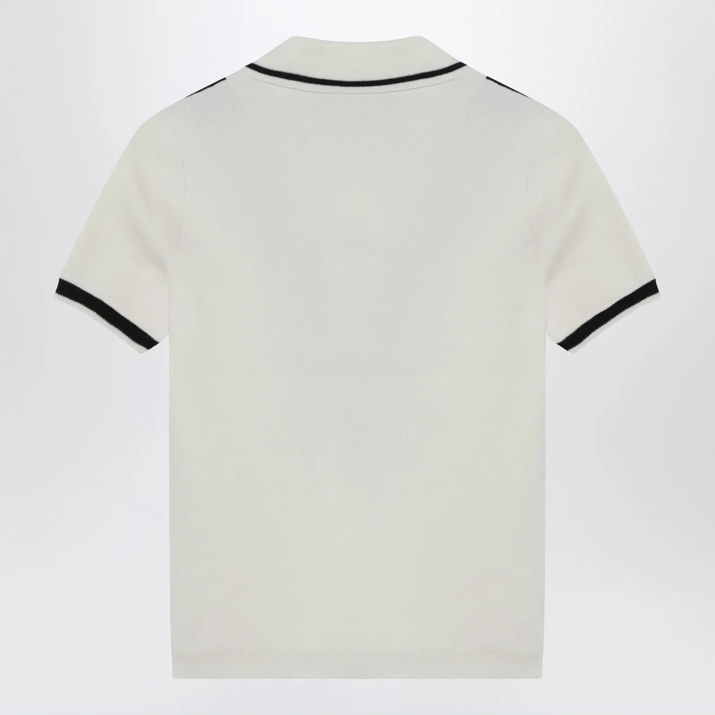 Valentino Ivory and black V-inlay polo shirt