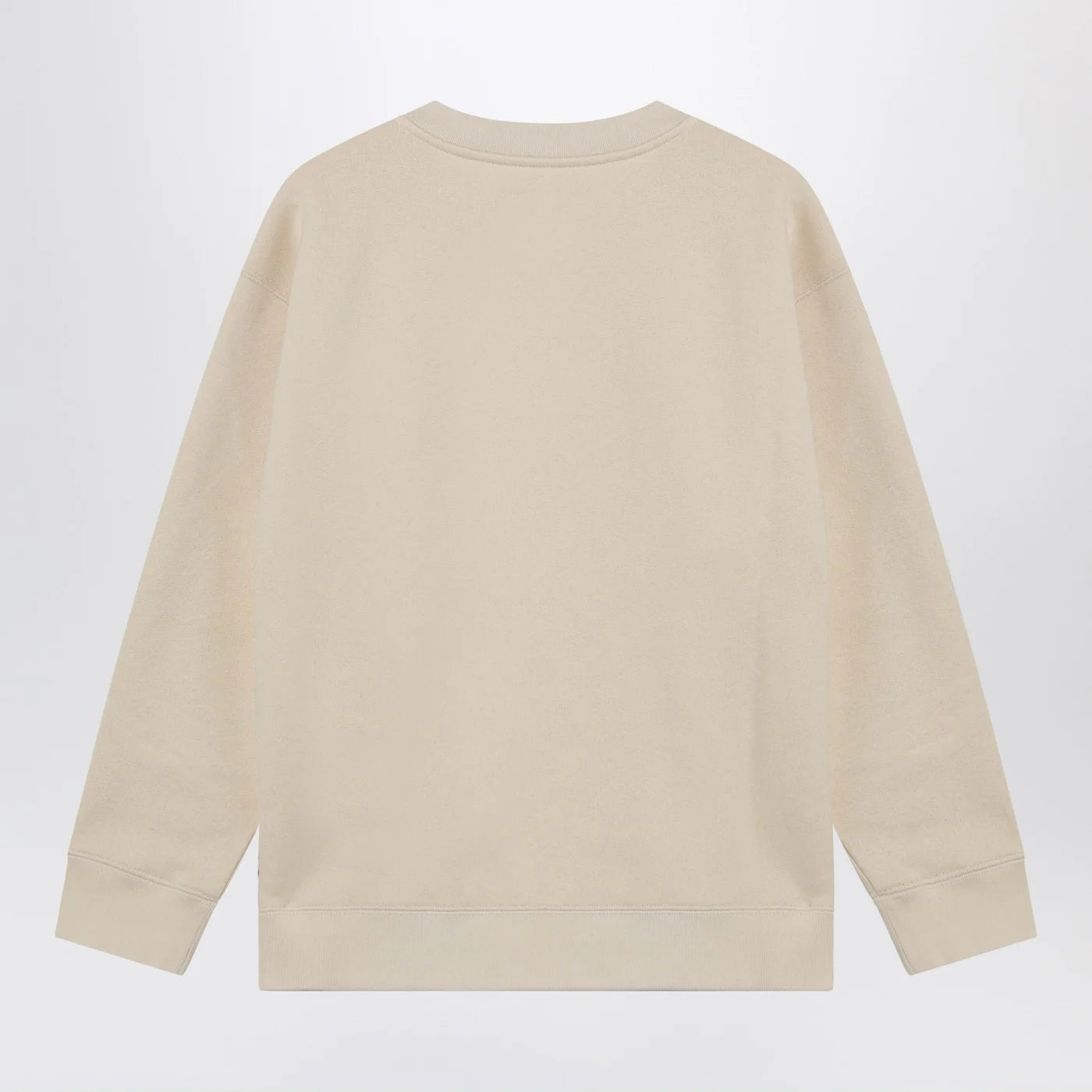 Ivory cotton sweatshirt with Chez Valentino floral motif