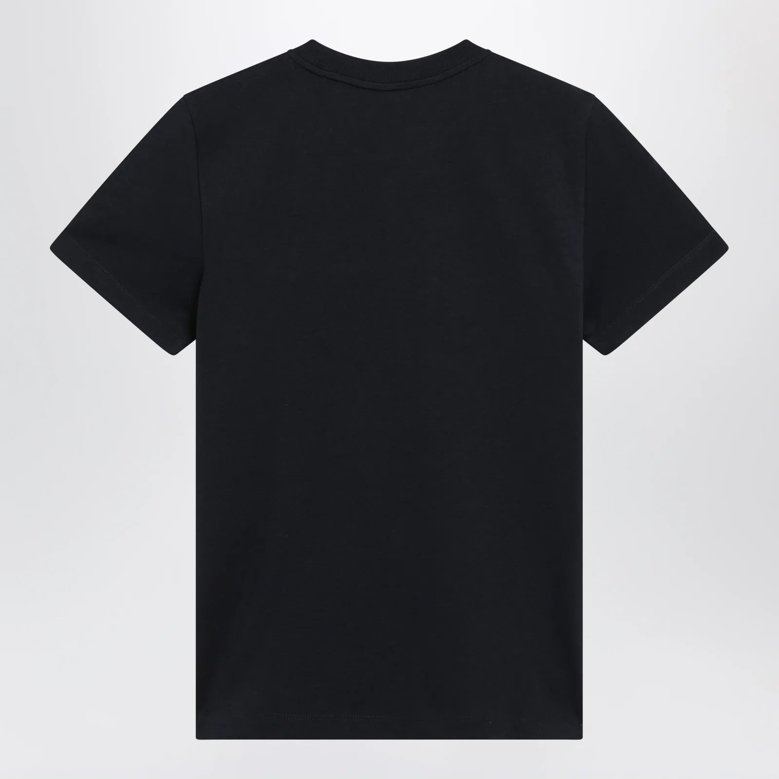 Moncler Navy blue T-shirt with logo embroidery