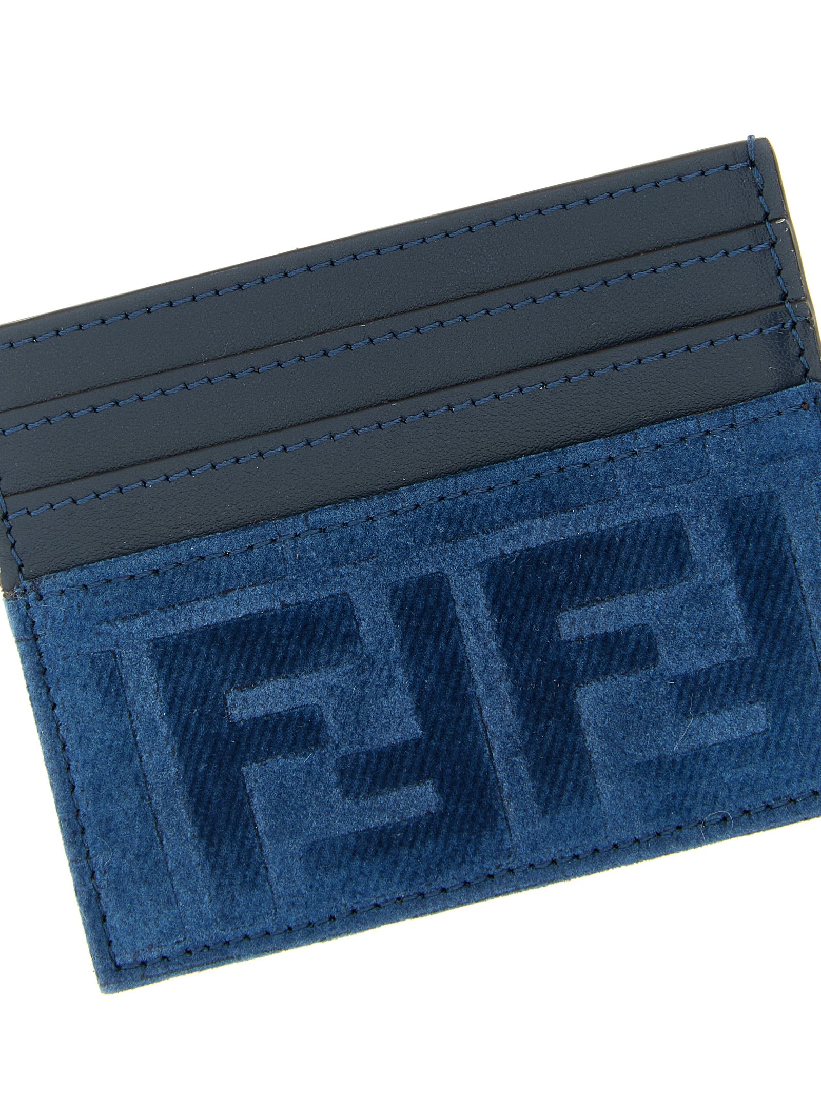 Fendi Ff Denim Card Holder