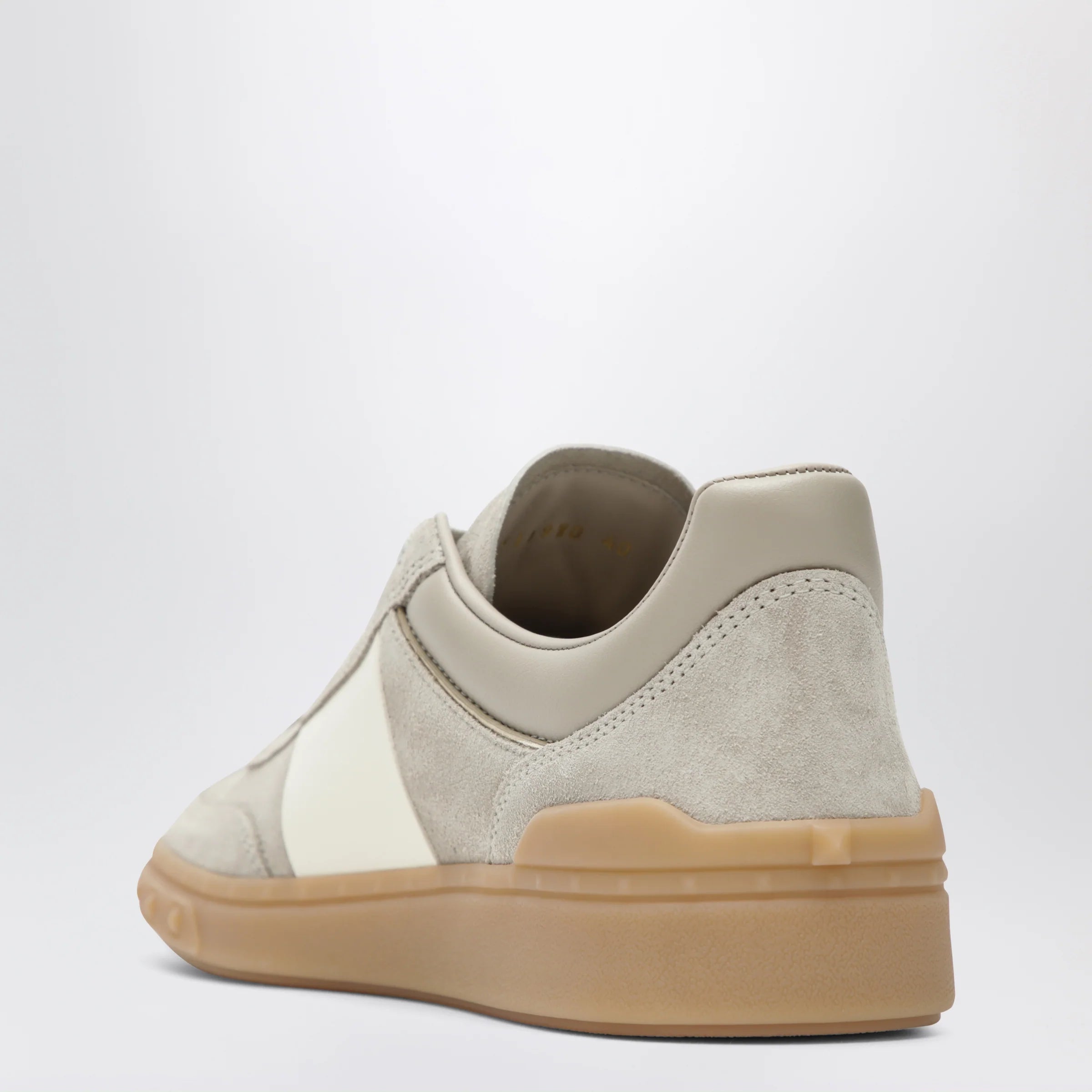 Valentino Garavani Upvillage mixed-material sneakers in beige and ivory
