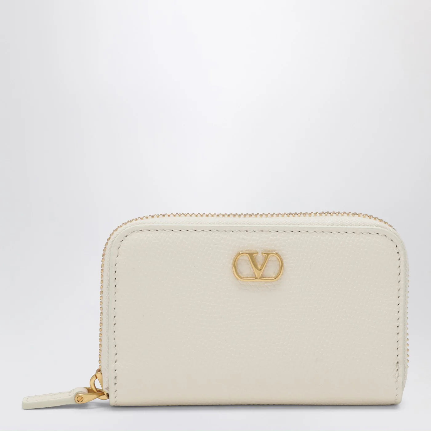 Valentino Garavani Vlogo Signature zip wallet ivory