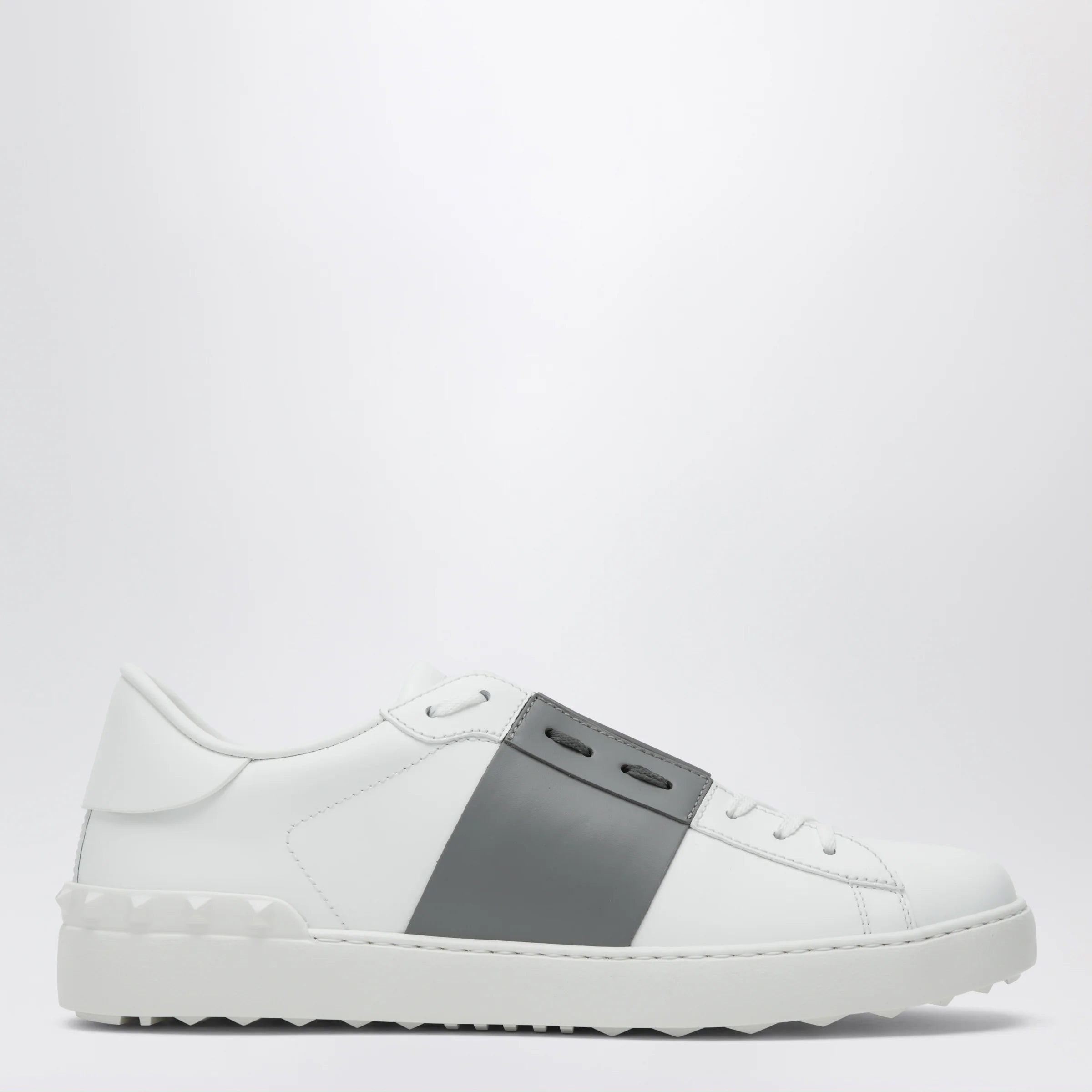 Valentino Garavani White/Dark Steel Open Sneakers